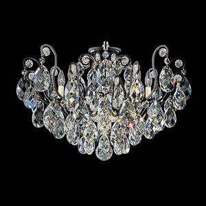 Renaissance 8 Light 120V Semi-Flush Mount in French Gold with Clear Heritage Handcut Crystal
