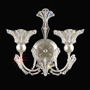 Rivendell 2 Light 120V Wall Sconce in French Gold with Clear Radiance Crystal