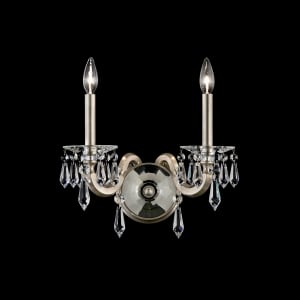 Napoli 2 Light 120V Wall Sconce in Black with Clear Radiance Crystal