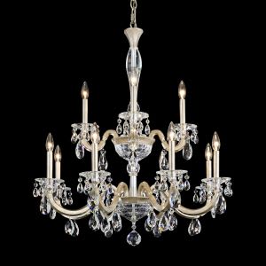 San Marco 12 Light 120V Chandelier in Antique Silver with Clear Radiance Crystal