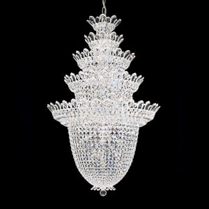 Trilliane 48 Light 120V Chandelier in Polished Stainless Steel with Clear Radiance Crystal