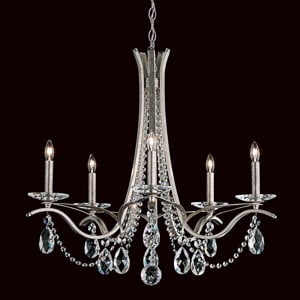 Vesca 5 Light 120V Chandelier in Etruscan Gold with Clear Heritage Handcut Crystal