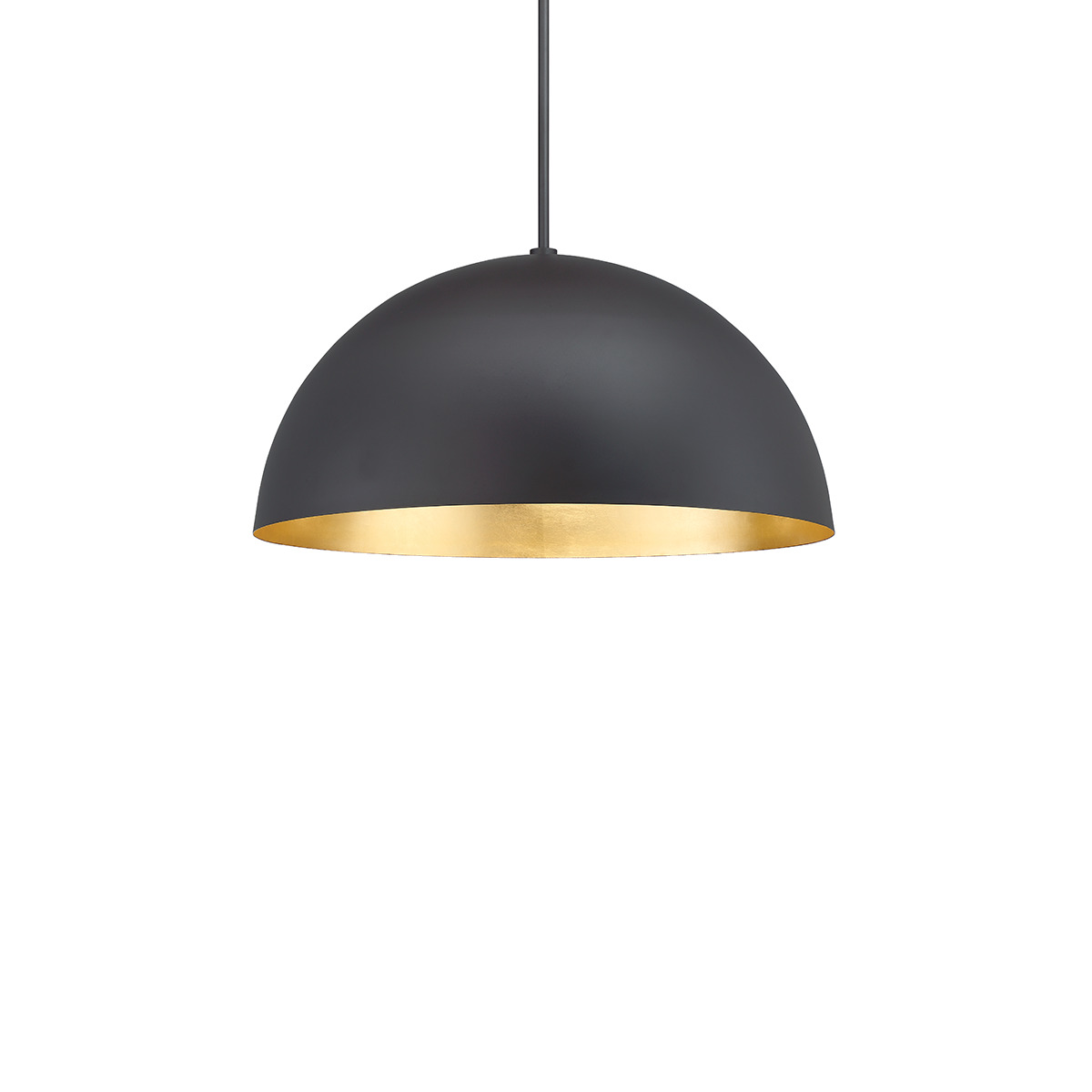 Clean, contemporary, the YOLO pendant is imbued with a large spun-metal dome. Luxuriously hand applied leaf finish. Beautiful warm ambient lighting.