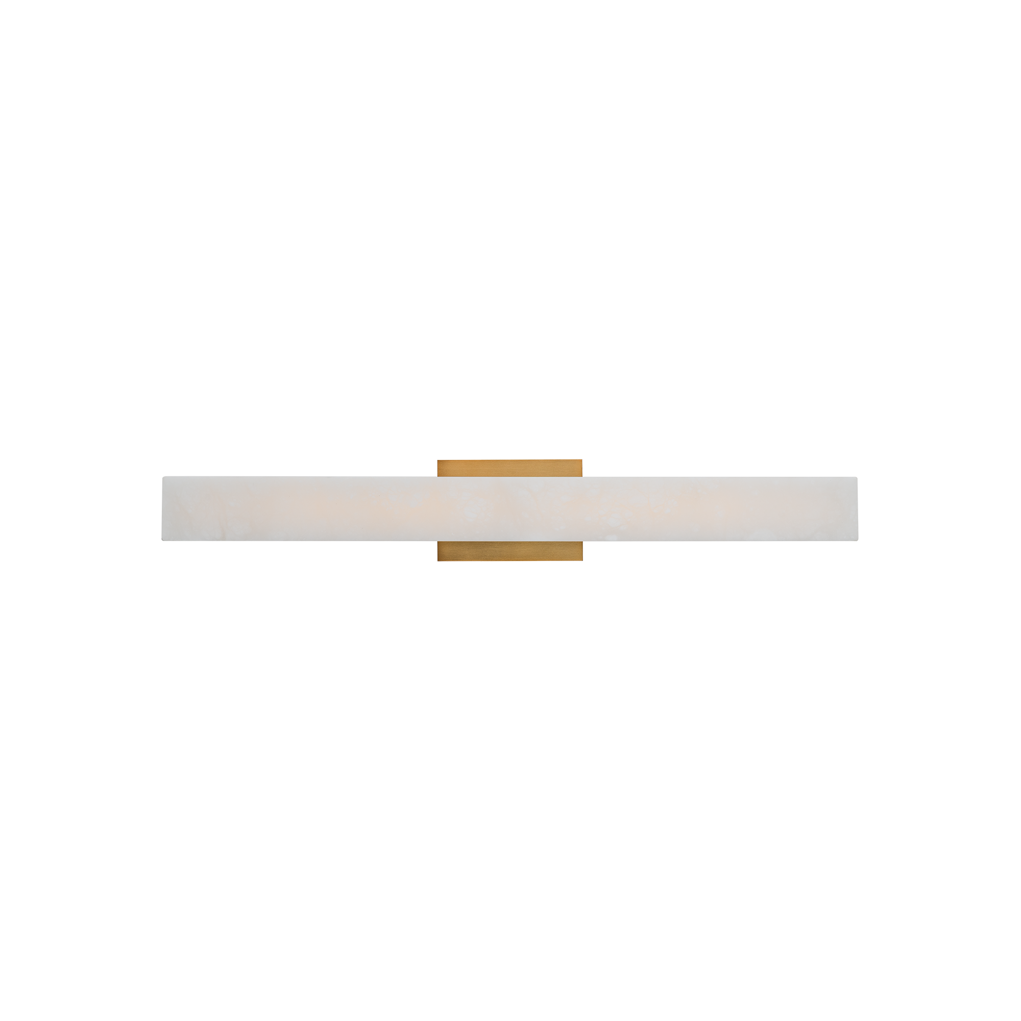 Streamlined and simple. An elegant bar of organic Spanish Alabaster is mounted on a rectangular plate. When lit, this slim sconce offers luxurious, softly diffused illumination.