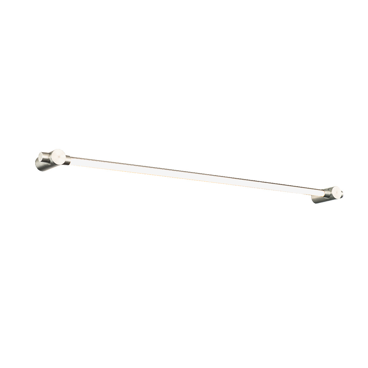 This clever bath bar offers a trifecta of options. A debonair rotatable diffusing wand allows you to direct flattering LED illumination precisely where needed. A range of thoughtfully engineered options include a minimalist installation and round and square decorative plates.