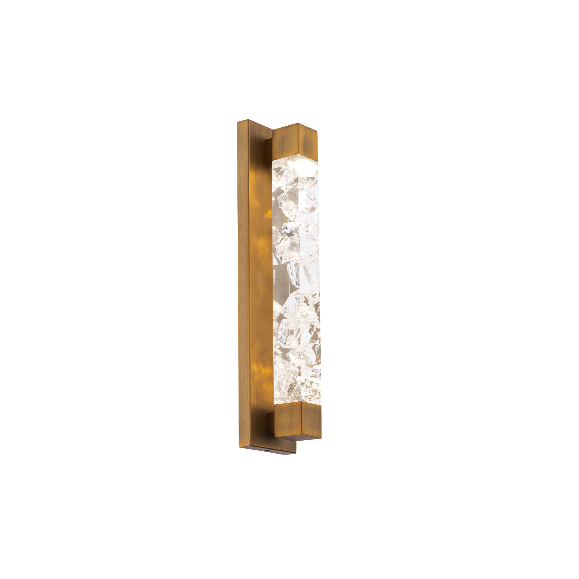 Urbane and sleek. Reclaimed crystalline shards add sparkle and drama with continuous shadow-free LED illumination. An instantly modern classic.