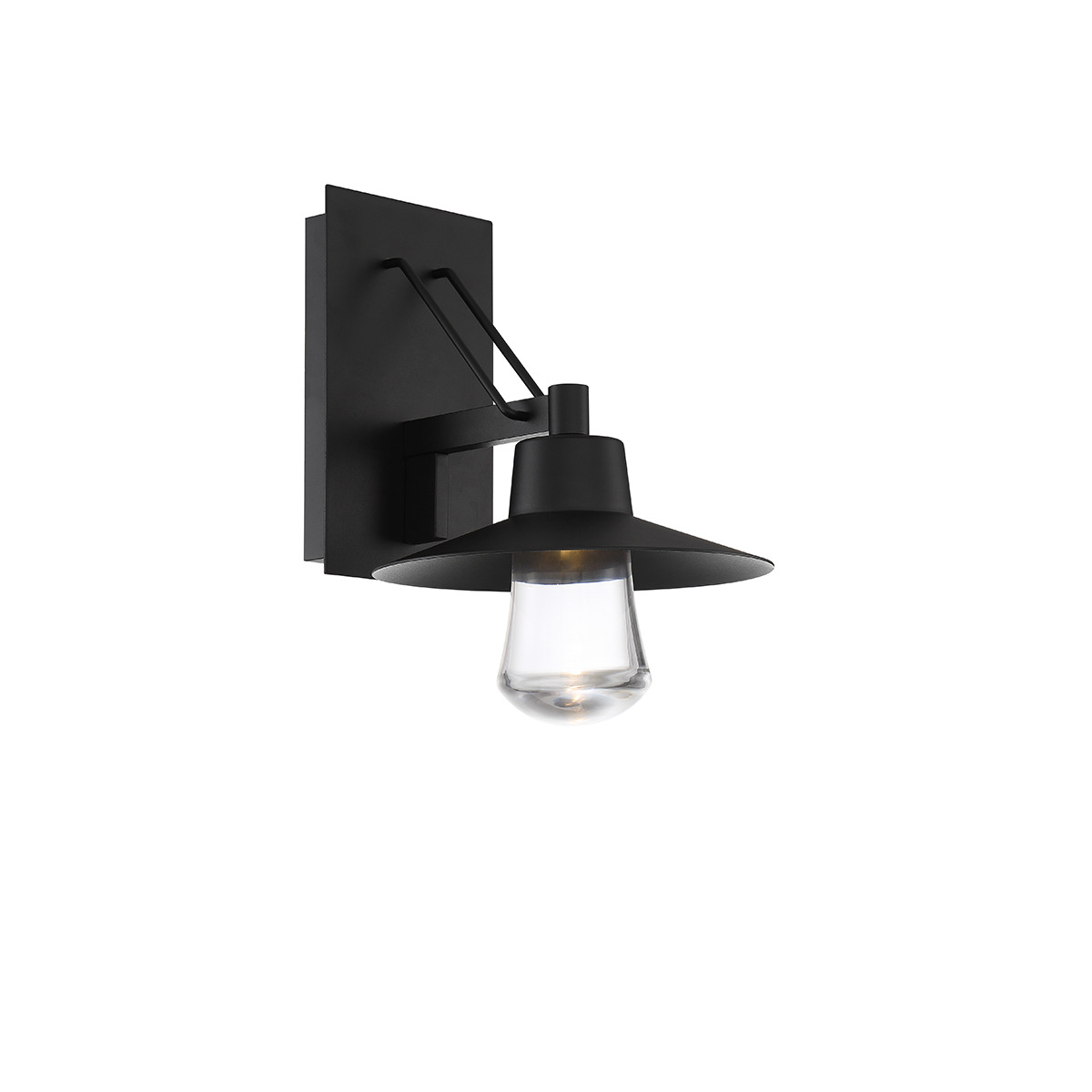A more refined version of a classic hanging lantern, this modern design adds an element of intrigue with a touch of tradition. Efficient, state-of-the-art LED emits light through mouth-blown clear glass for a clean projection.