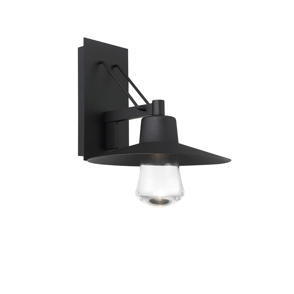 A more refined version of a classic hanging lantern, this modern design adds an element of intrigue with a touch of tradition. Efficient, state-of-the-art LED emits light through mouth-blown clear glass for a clean projection.