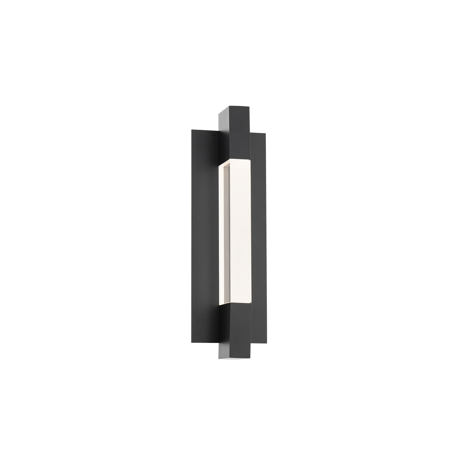 Fusion of metal and light. A thick bar of acrylic is bisected by a wide band, delivering clear illumination from integrated LEDs.