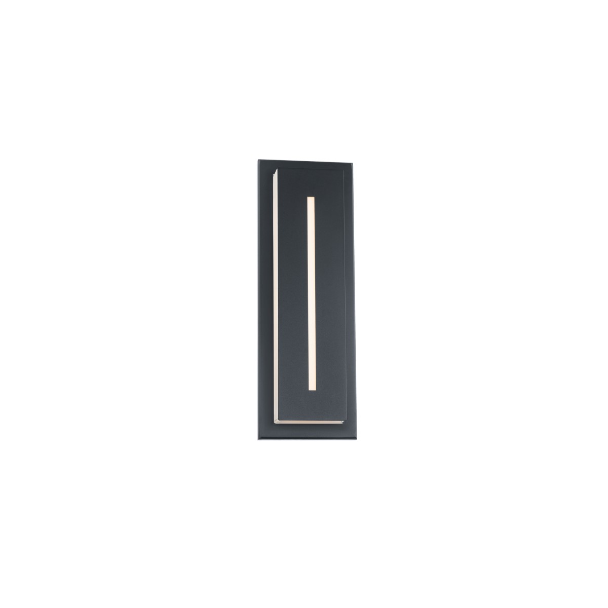 A minimalist rectangular design delivering visual interest and wonderful ambient illumination through mitered glass from the front and side edges of this Exterior LED Luminaire.