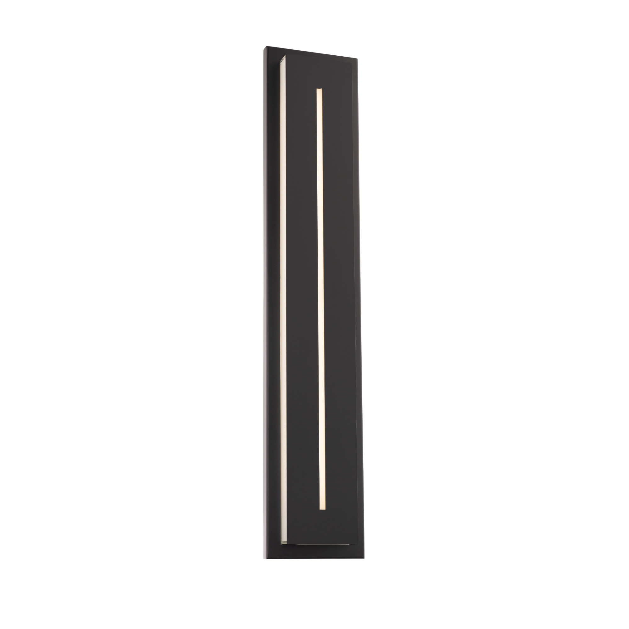 A minimalist rectangular design delivering visual interest and wonderful ambient illumination through mitered glass from the front and side edges of this Exterior LED Luminaire.