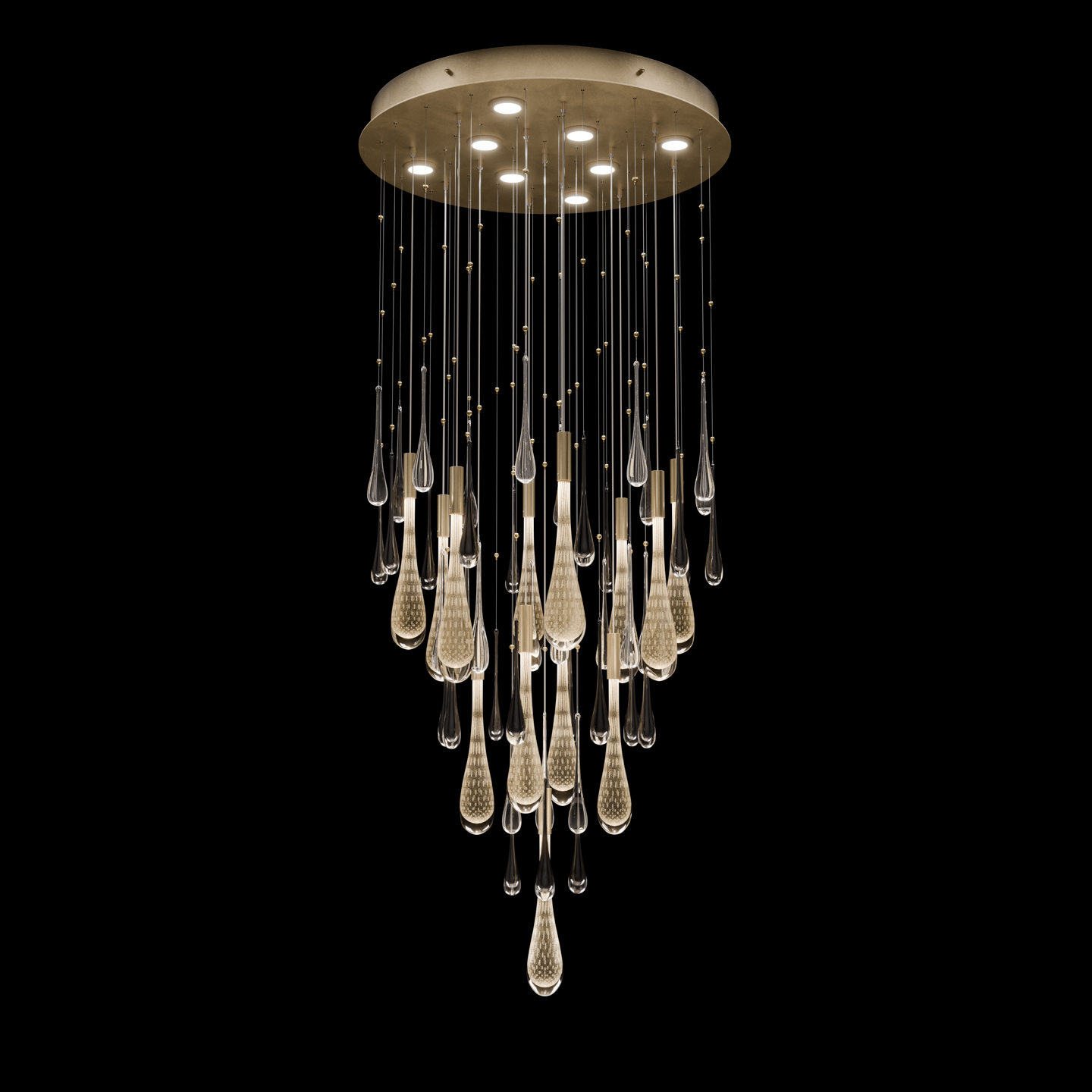 Rain 32"W Round Pendant