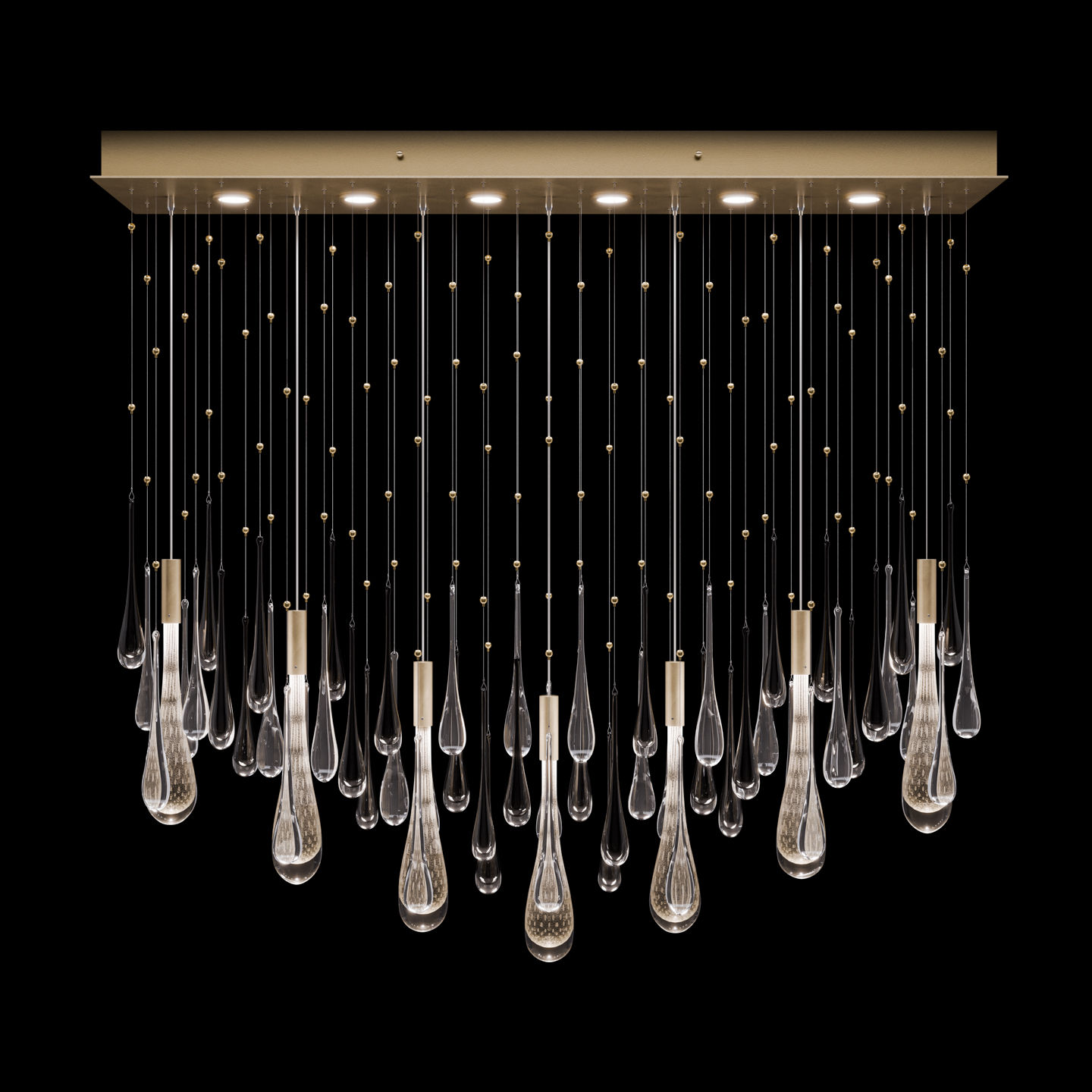 Rain 51"W Rectangular Pendant