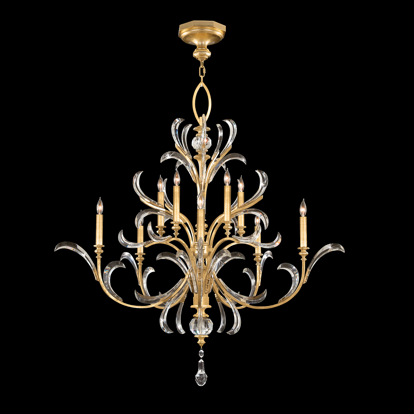 Beveled Arcs 56"W Round Chandelier
