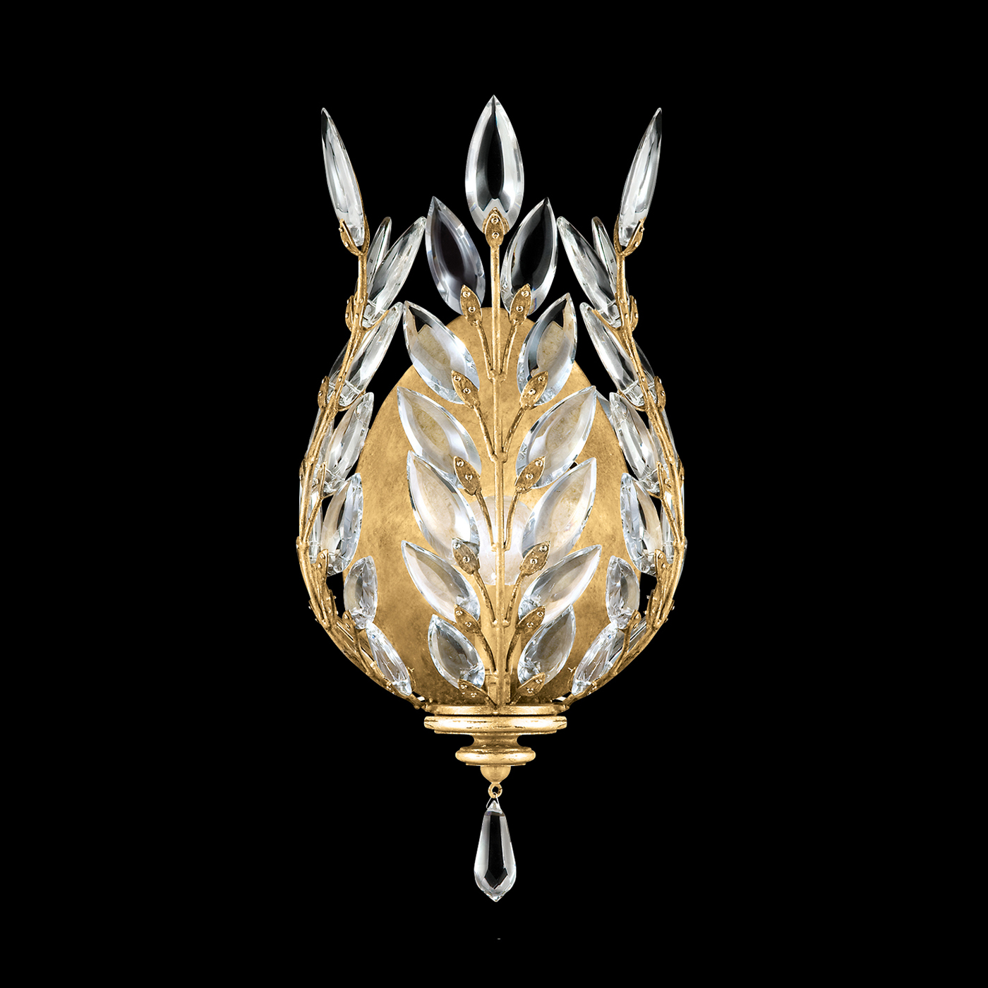 Crystal Laurel 17"H Sconce