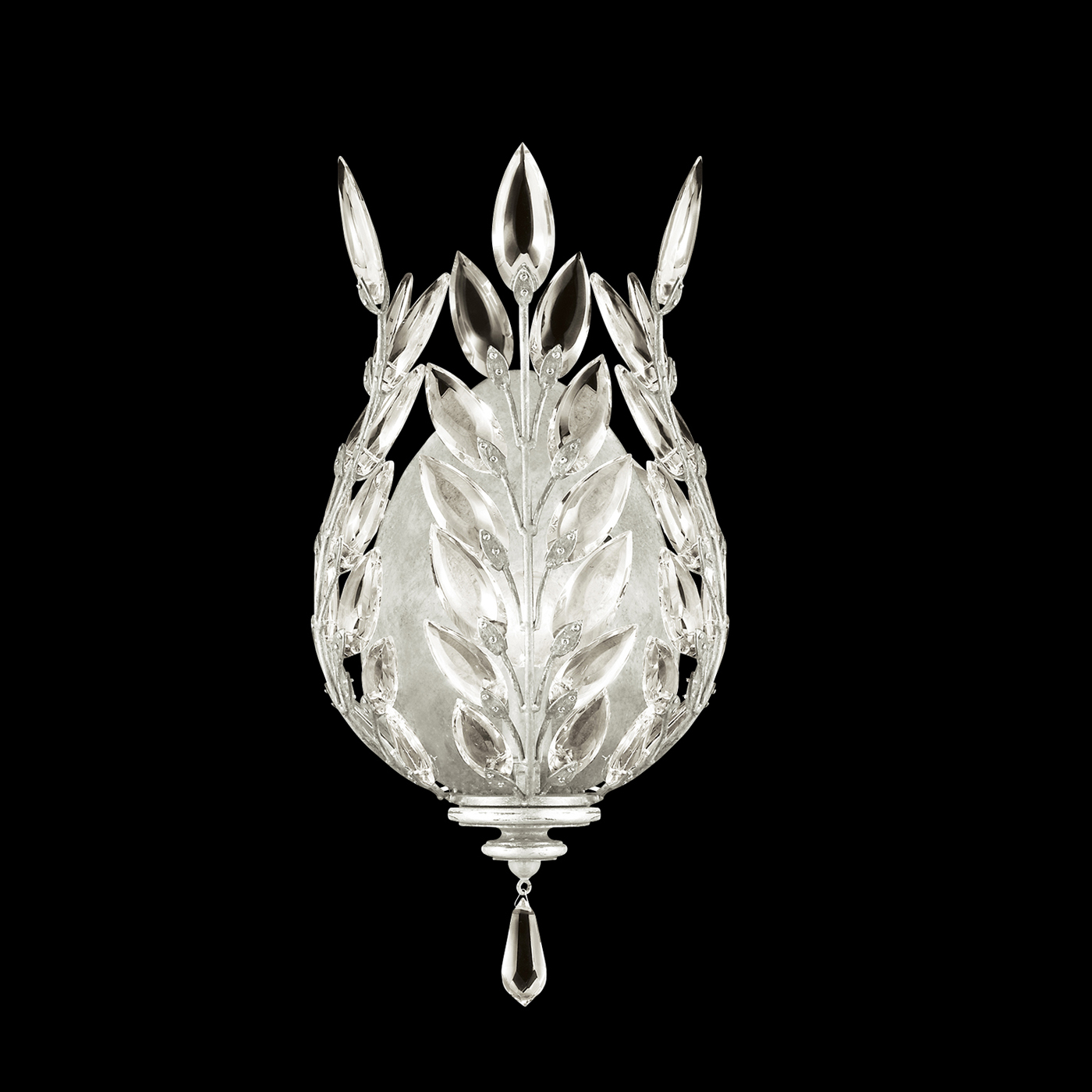 Crystal Laurel 17"H Sconce