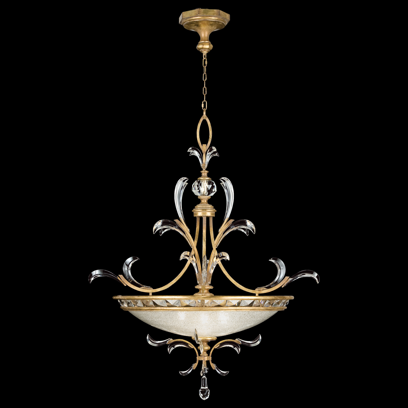 Beveled Arcs 44"W Round Pendant