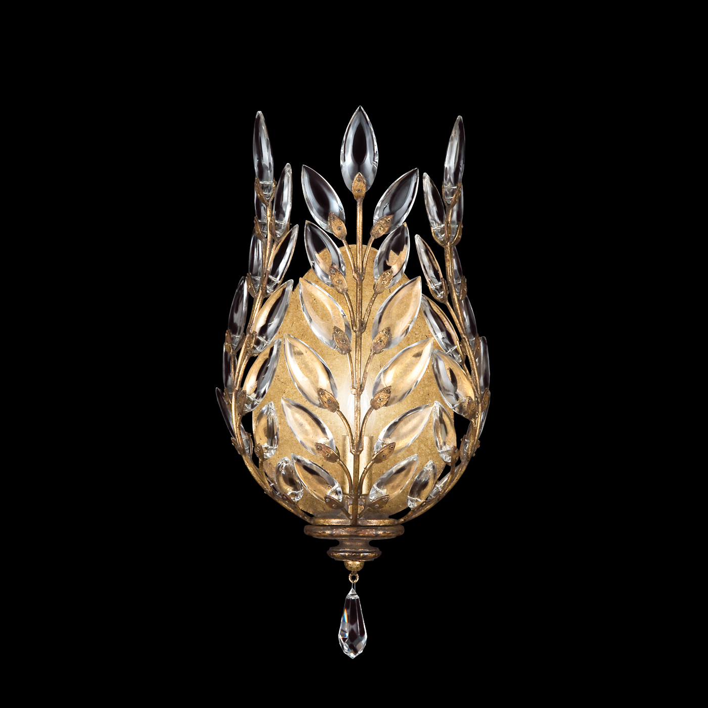 Crystal Laurel 17"H Sconce