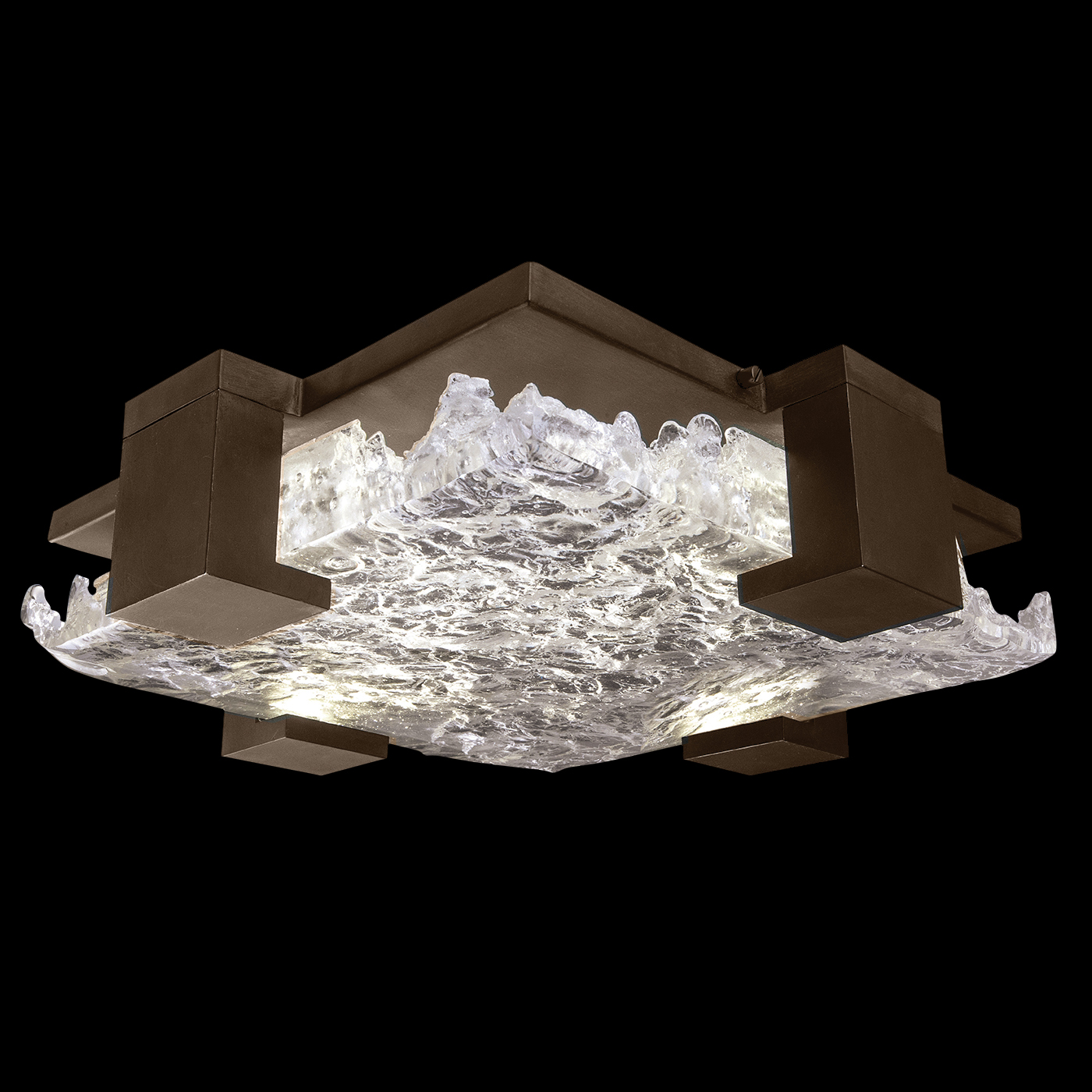 Terra 16.75"W Square Flush Mount