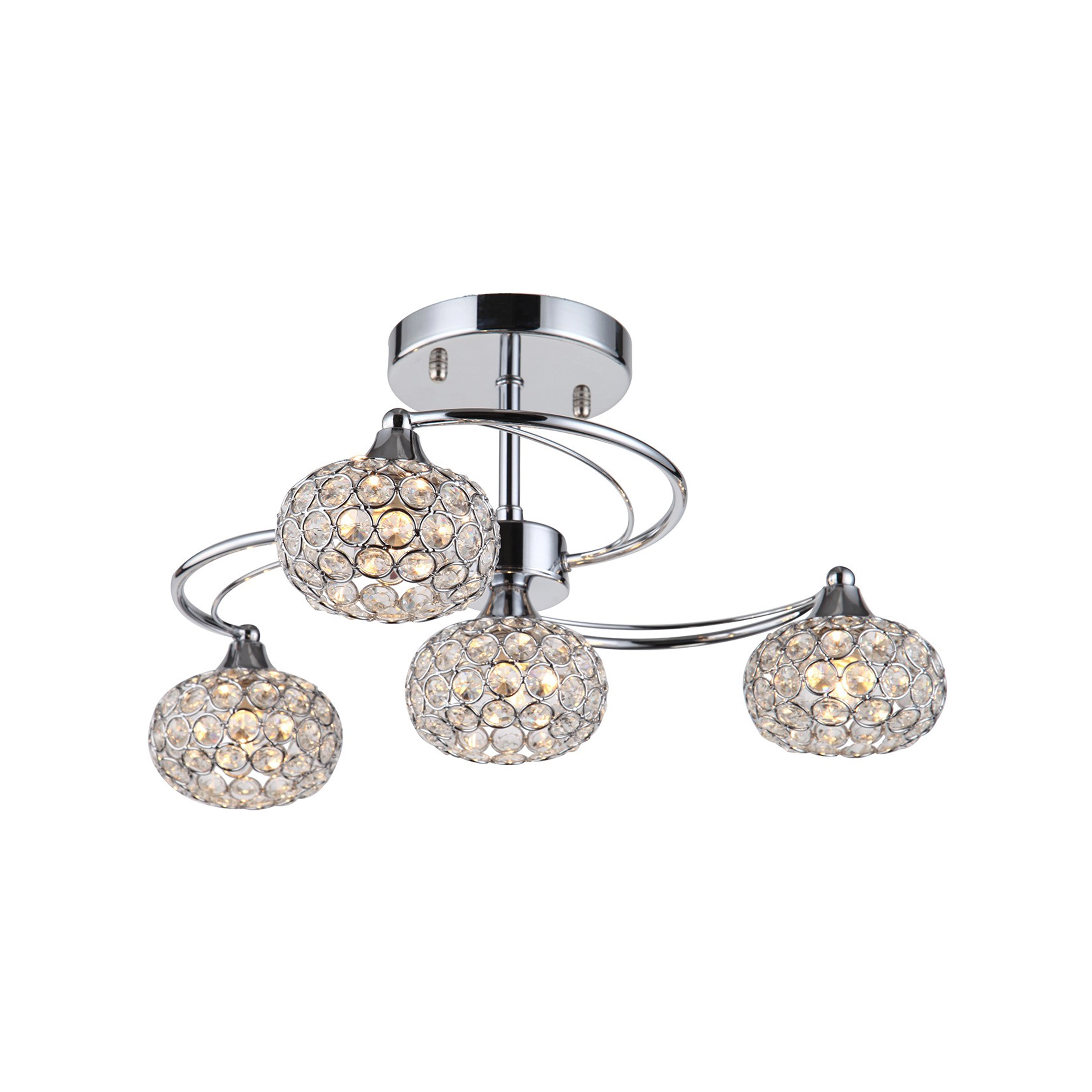 Four Light Semi Flush Mount
