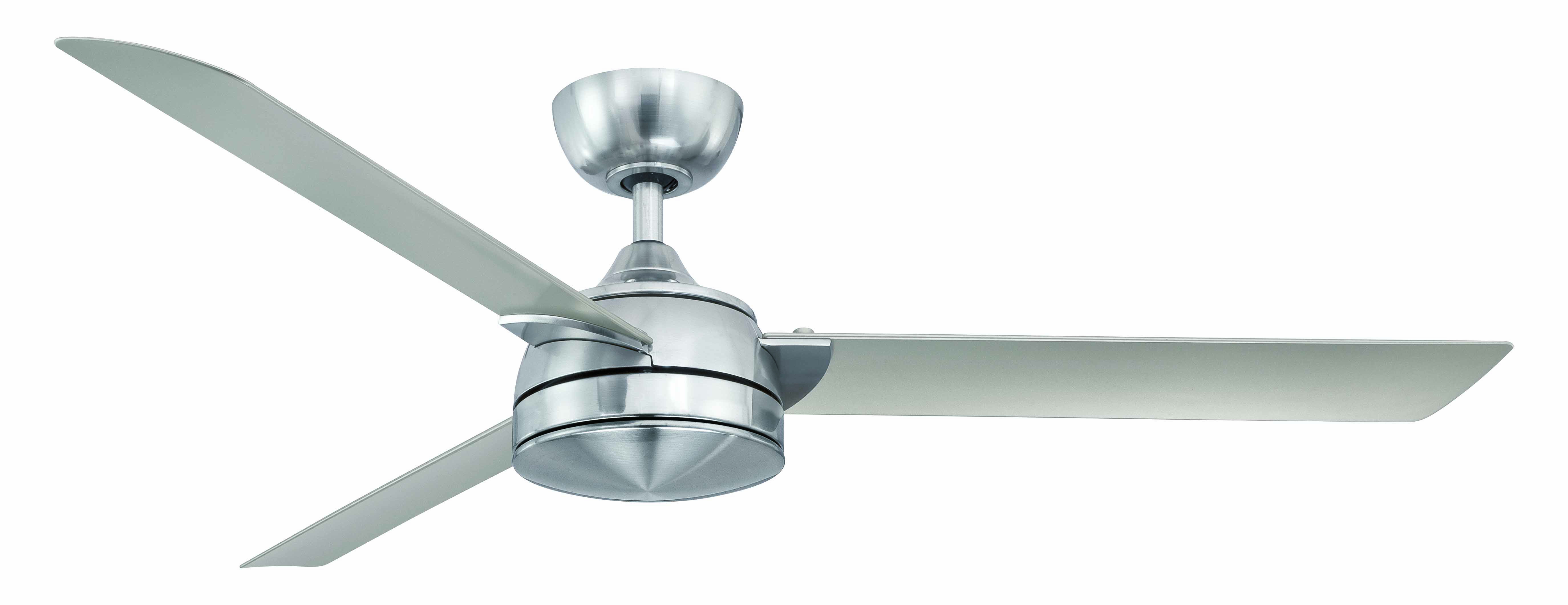Xeno Damp 56 inch Indoor/Outdoor Ceiling Fan with LED Light Kit - Brushed Nickel with Brushed Nickel blades