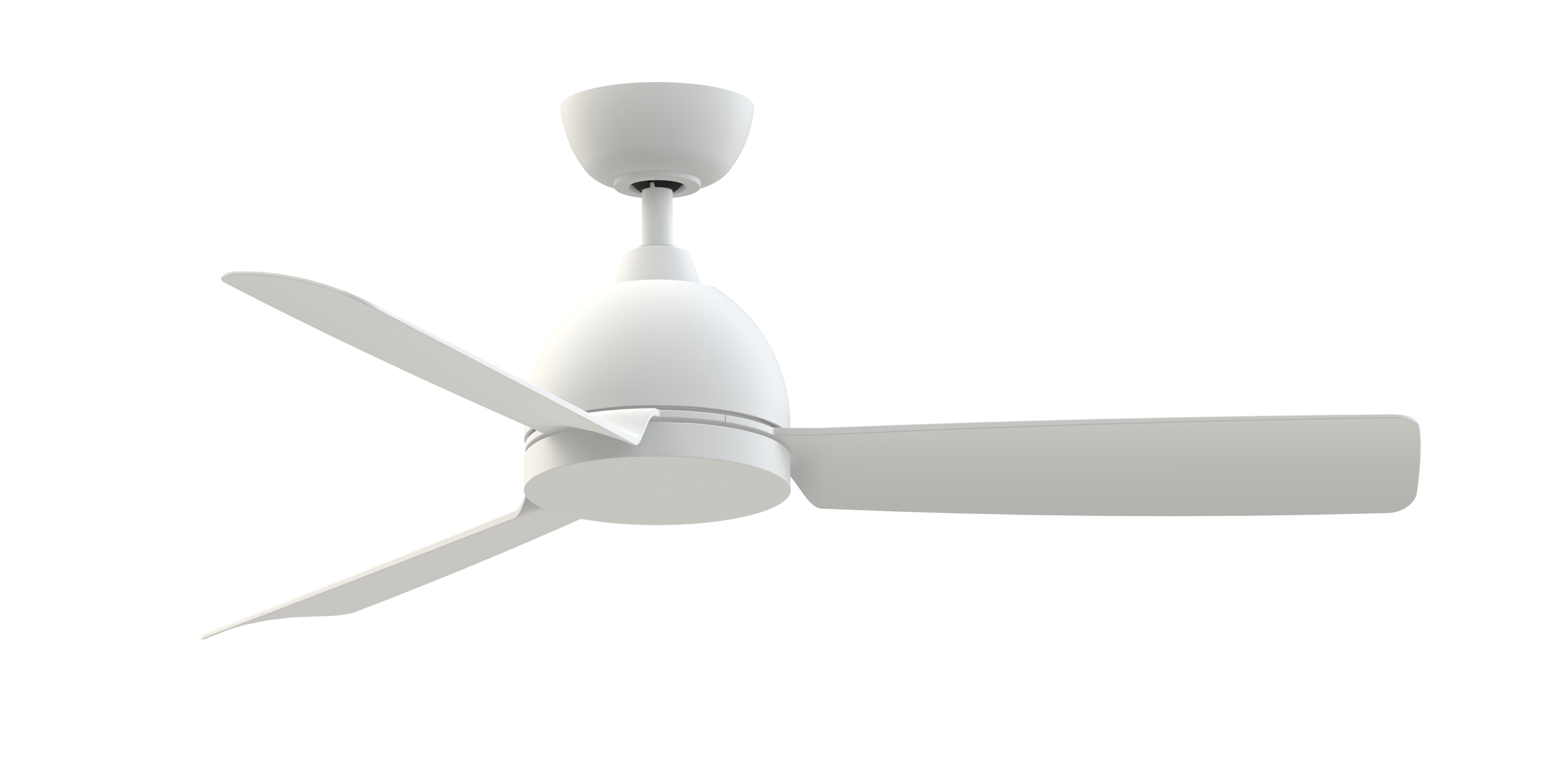 Starboard NL 52 inch Indoor/Outdoor Marine Grade Ceiling Fan - Matte White with Matte White blades