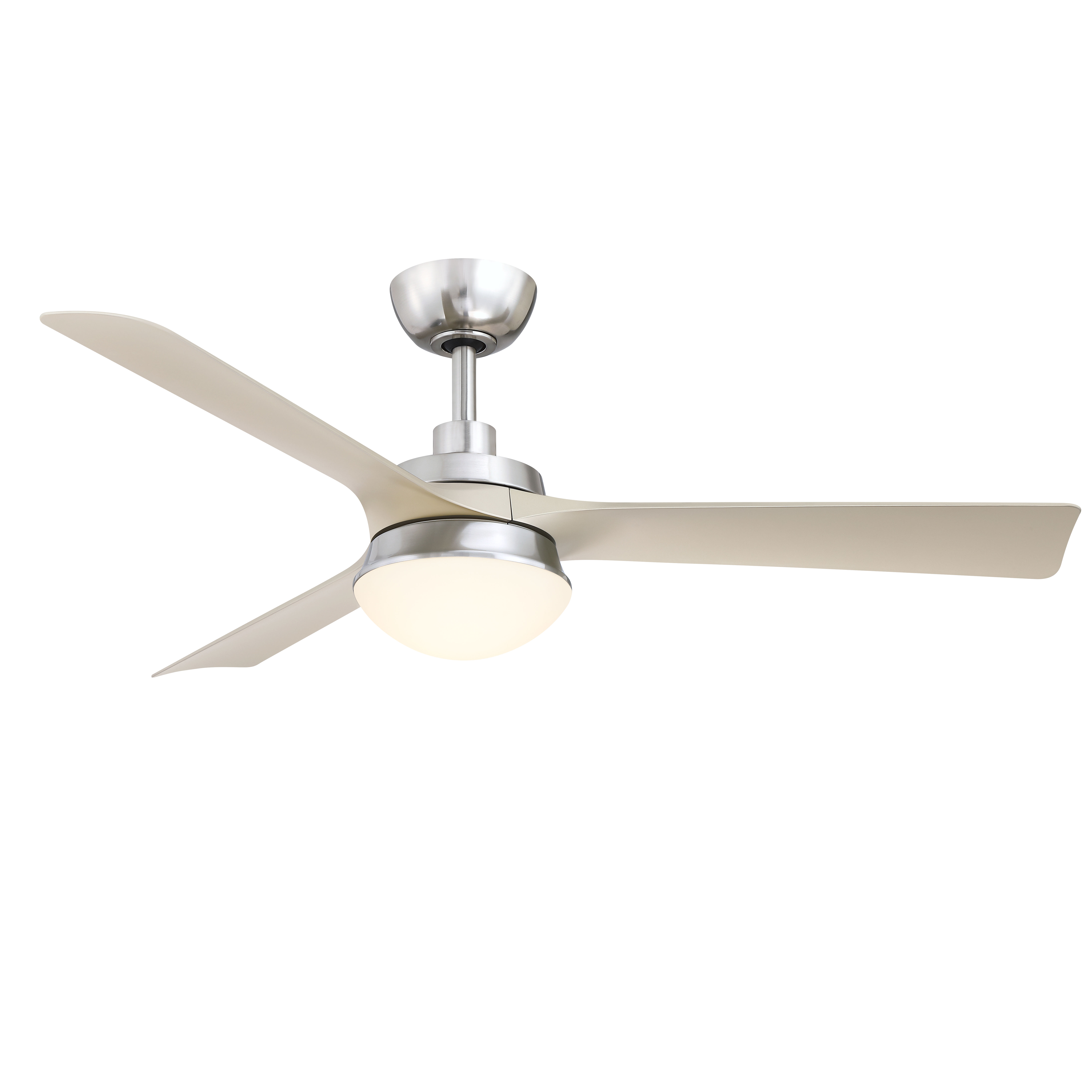 Barlow 52 inch Indoor/Outdoor Ceiling Fan with LED CCT Select Light Kit - Brushed Nickel with Brushed Nickel blades