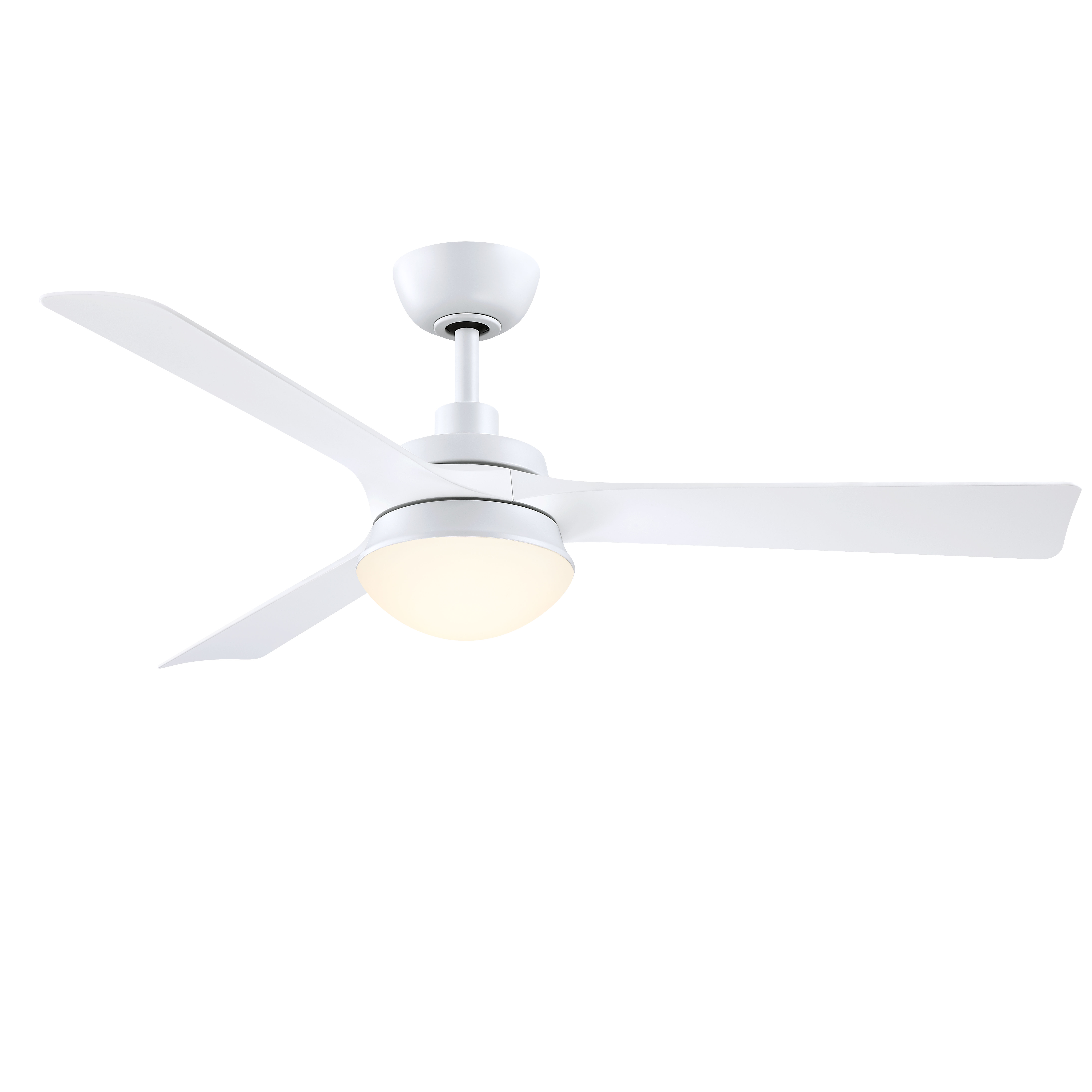 Barlow 52 Inch Indoor/Outdoor Ceiling Fan with LED CCT Select Light Kit - Matte White with Matte White blades