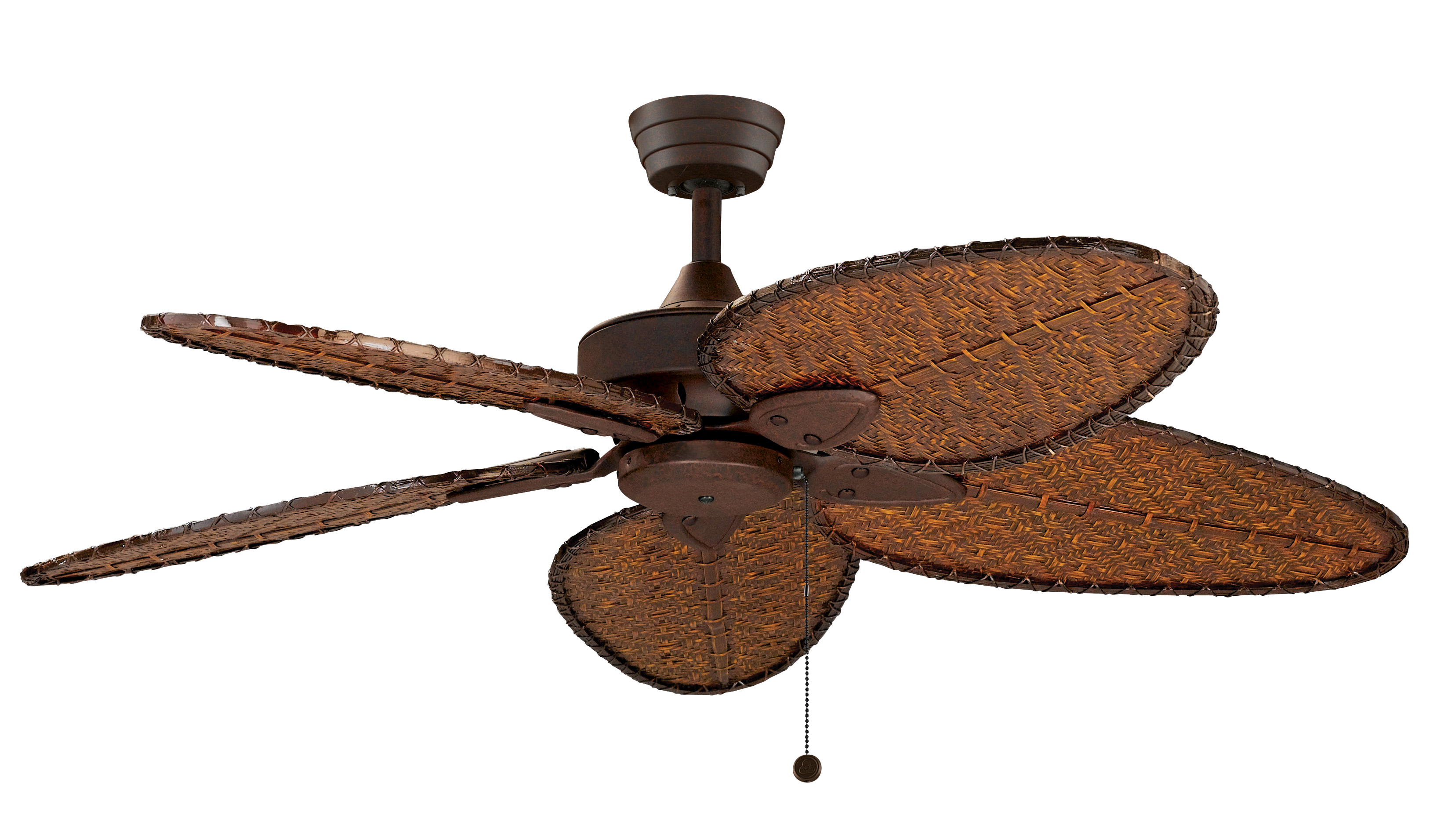 Windpointe 52 inch Indoor/Outdoor Ceiling Fan - Rust with Antique Narrow Oval blades