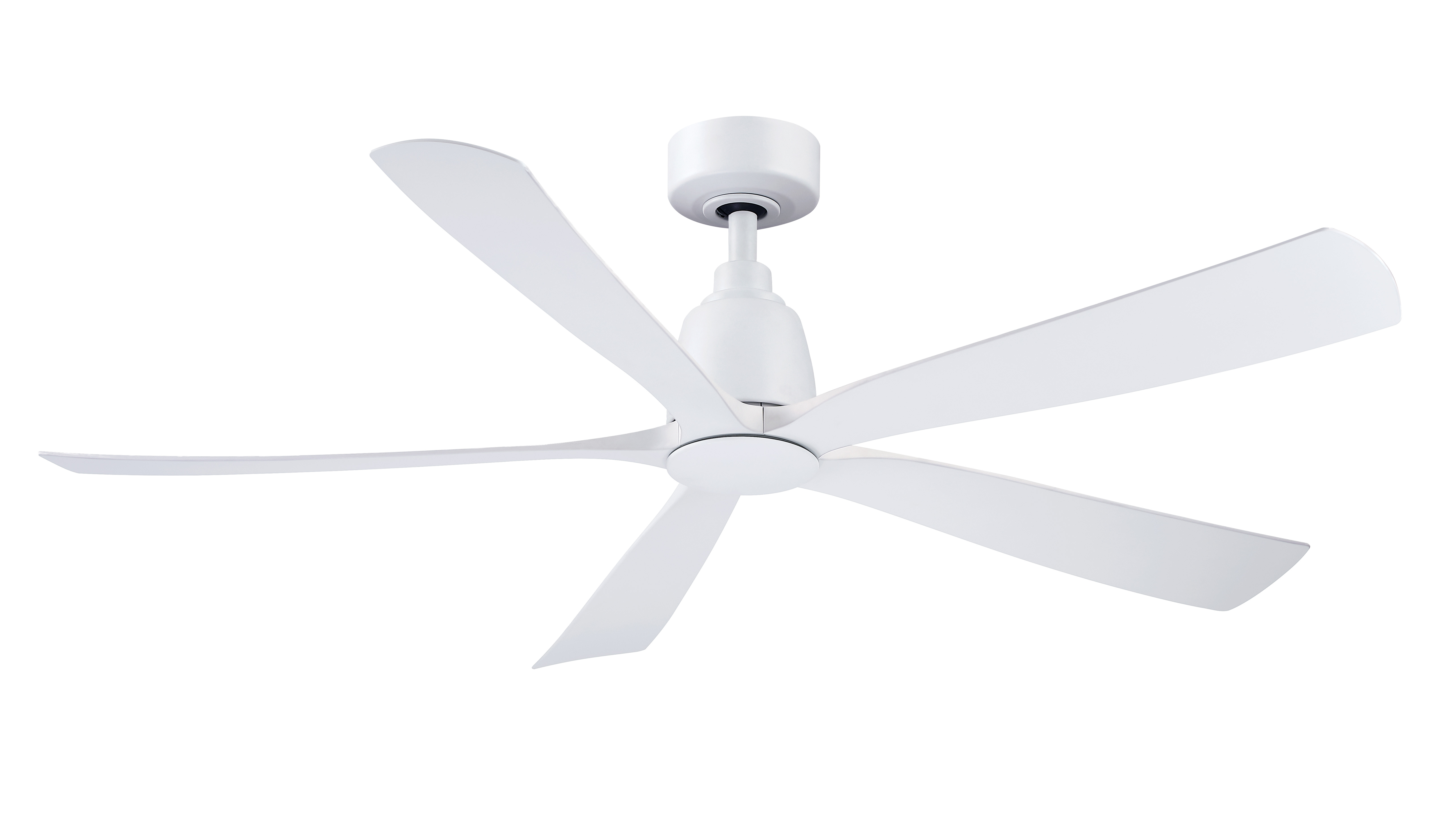 Kute5 52 inch Indoor/Outdoor Smart Ceiling Fan - Matte White with Matte White blades