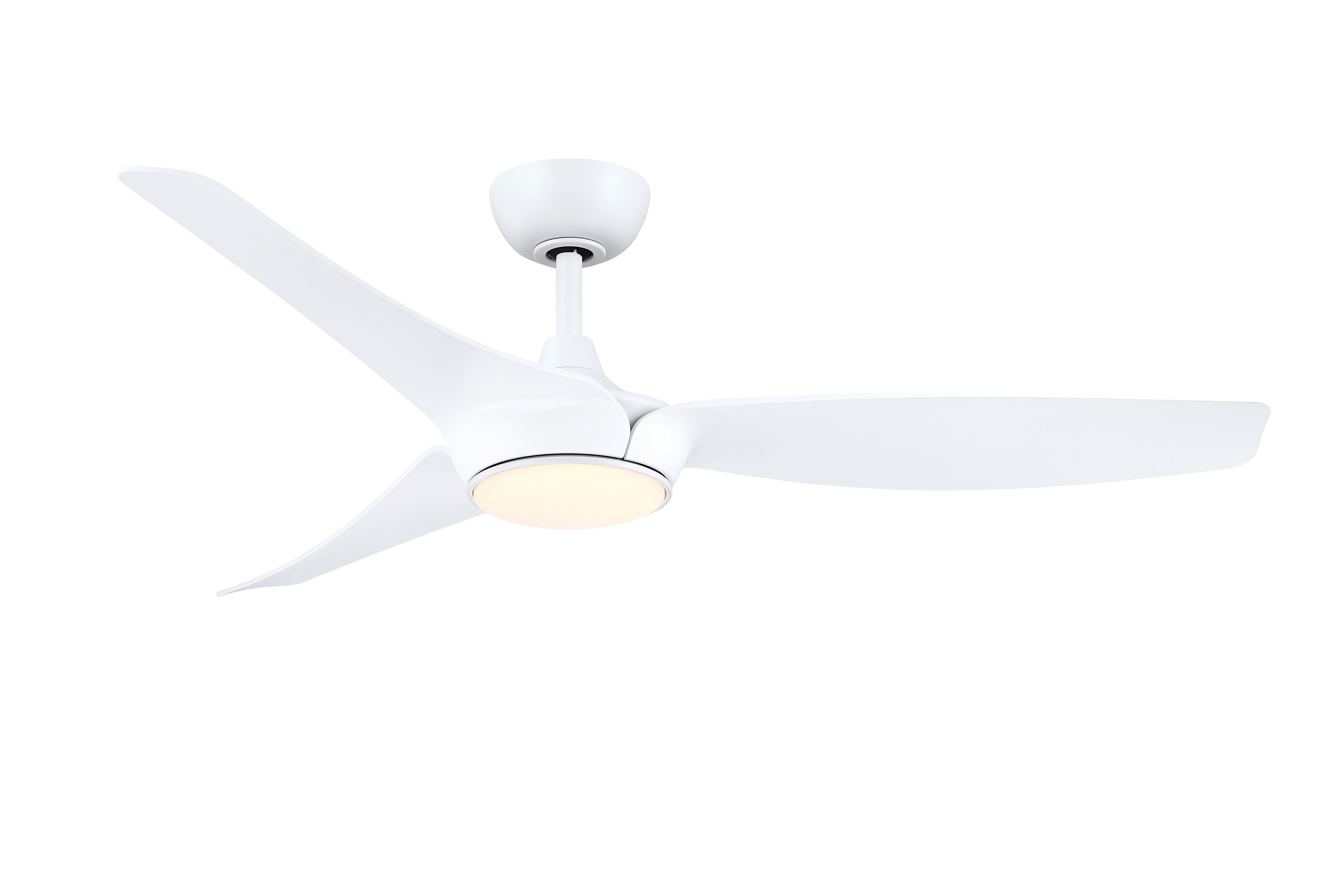 Lizza 56 inch Indoor/Outdoor Smart Ceiling Fan with LED CCT Select Light Kit - Matte White with Matte White Blades
