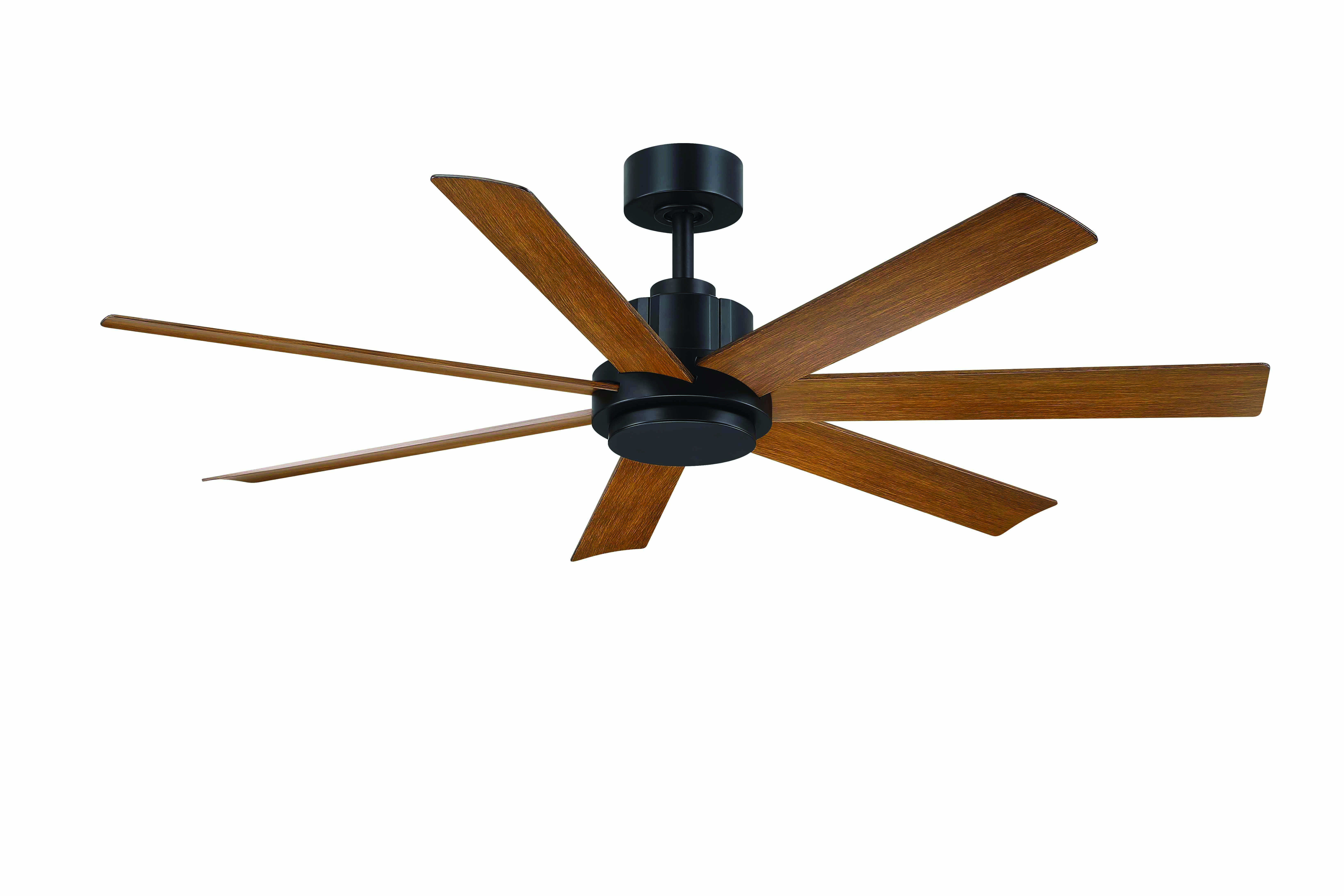 Pendry 56 inch Indoor/Outdoor Smart Ceiling Fan - Black with Koa Blades