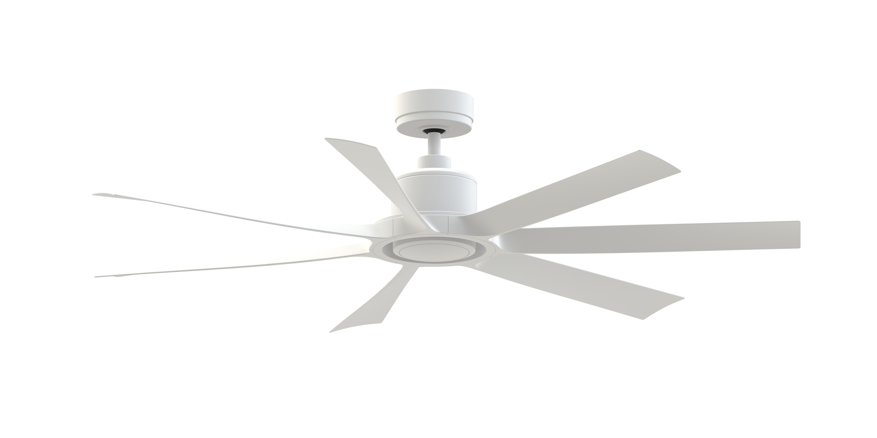 Lenzi 60 inch Indoor/Outdoor Smart Ceiling Fan with LED Light Kit - Matte White with Matte White blades