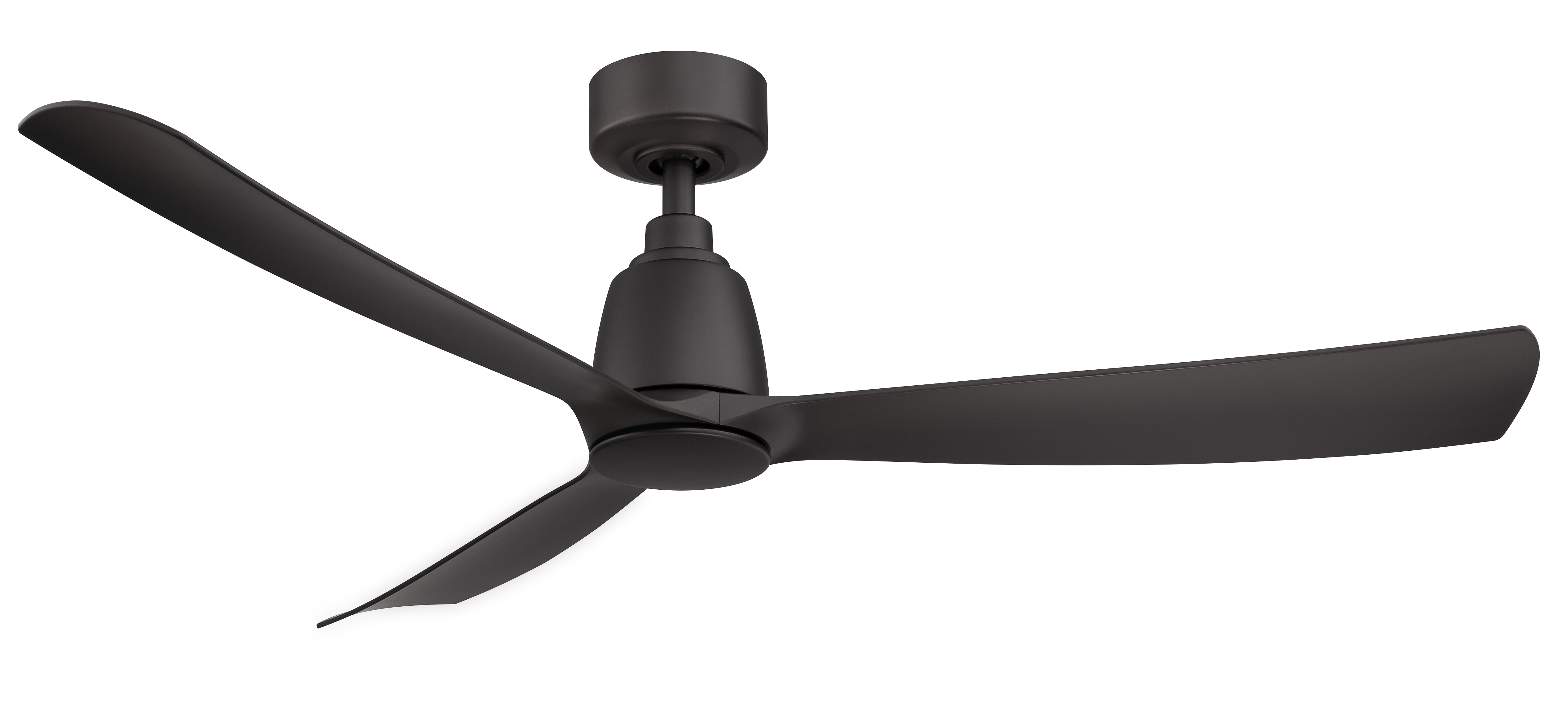 Kute 52 inch Indoor/Outdoor Smart Ceiling Fan - Black with Black blades