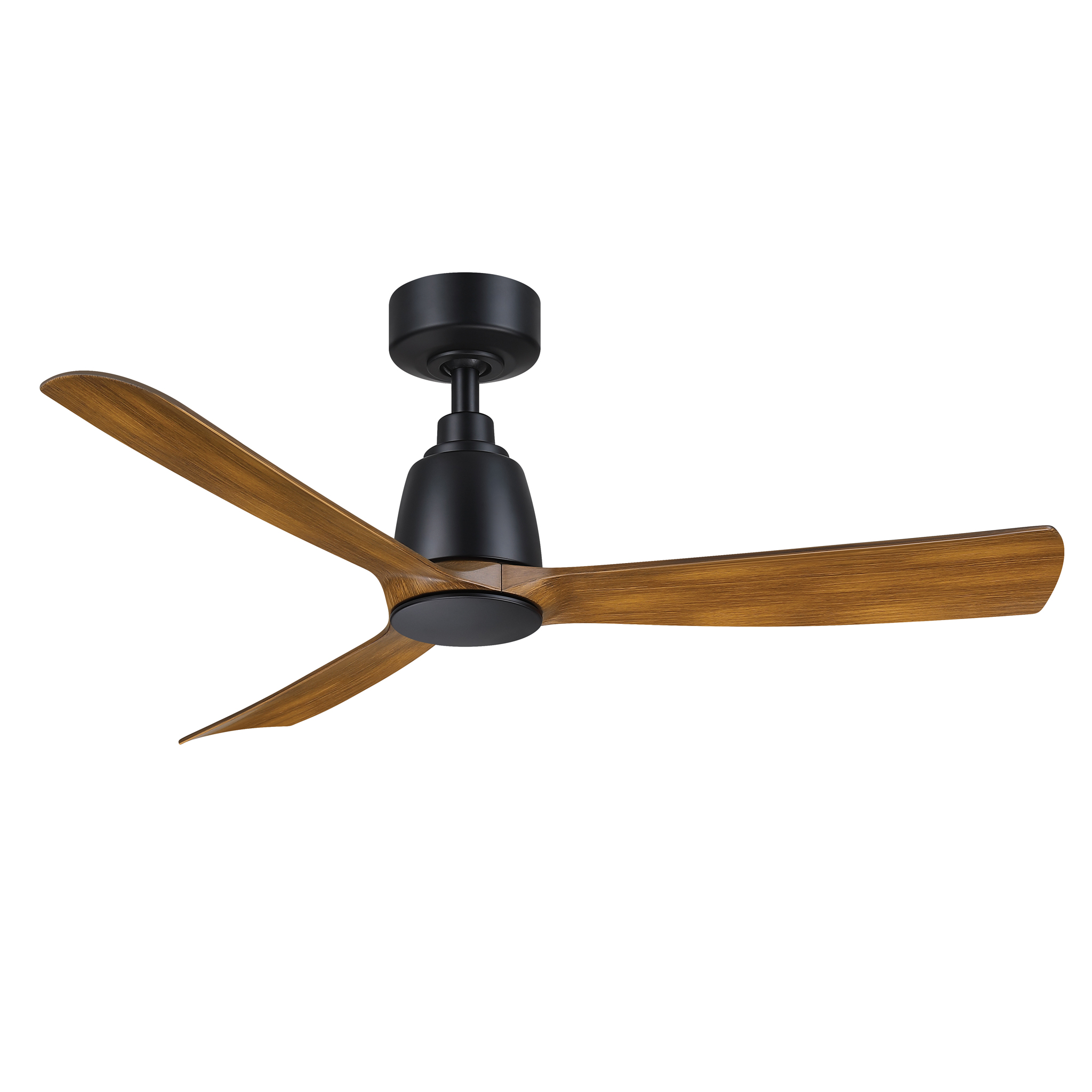 Kute 44 inch Indoor/Outdoor Smart Ceiling Fan - Black with Koa Blade