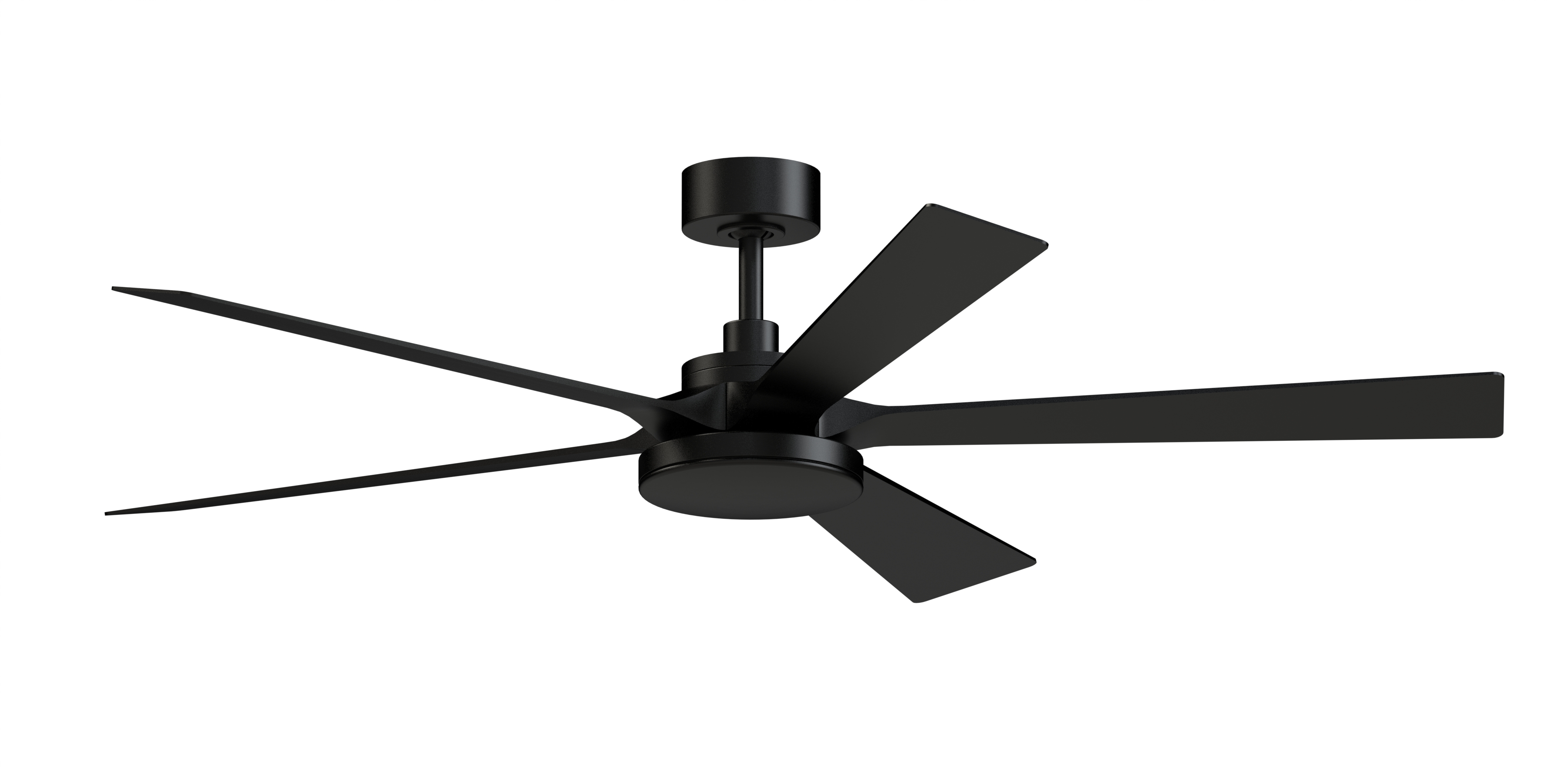 TorchAire 64 inch Indoor/Outdoor Smart Ceiling Fan with LED CCT Select Light Kit - Black with Black blades