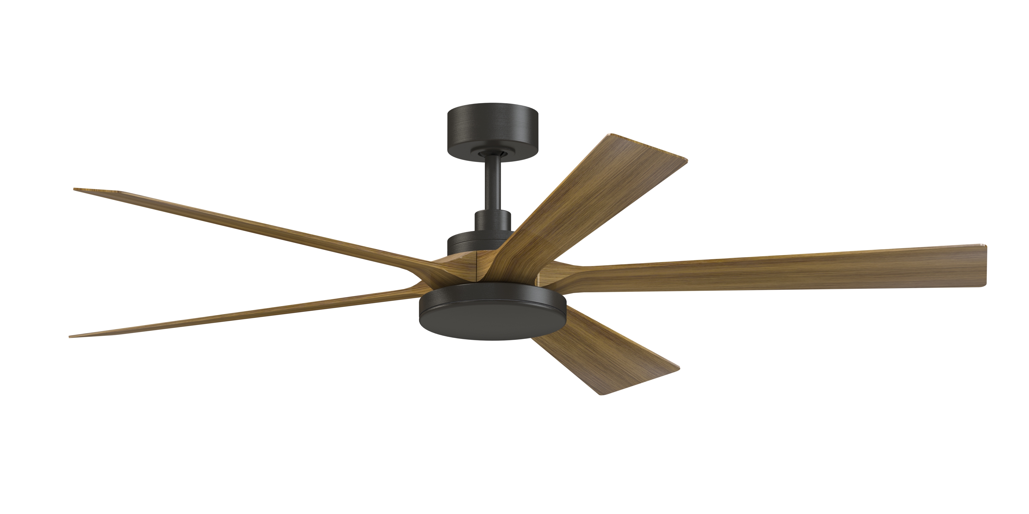 TorchAire 64 inch Indoor/Outdoor Smart Ceiling Fan with LED CCT Select Light Kit - Dark Bronze with Koa blades