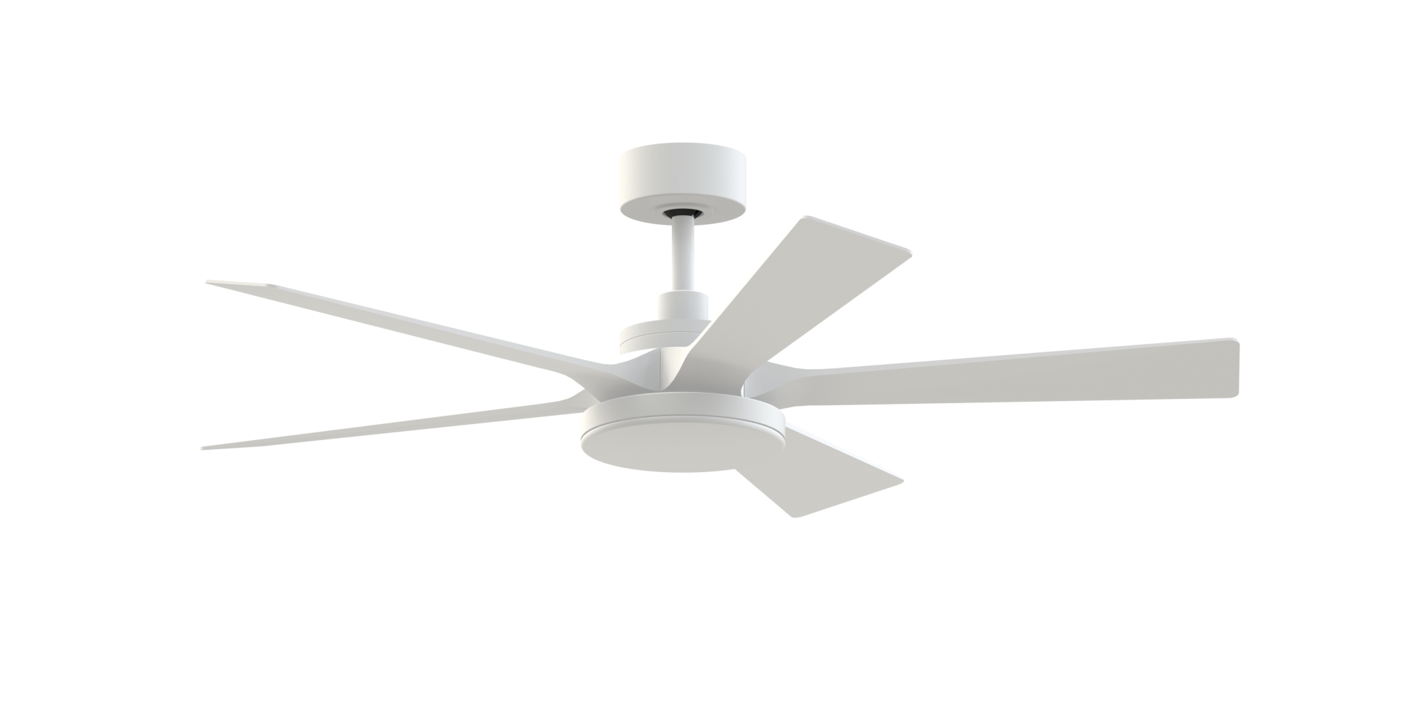 TorchAire 52 inch Indoor/Outdoor Smart Ceiling Fan with LED CCT Select Light Kit - Matte White with Matte White blades