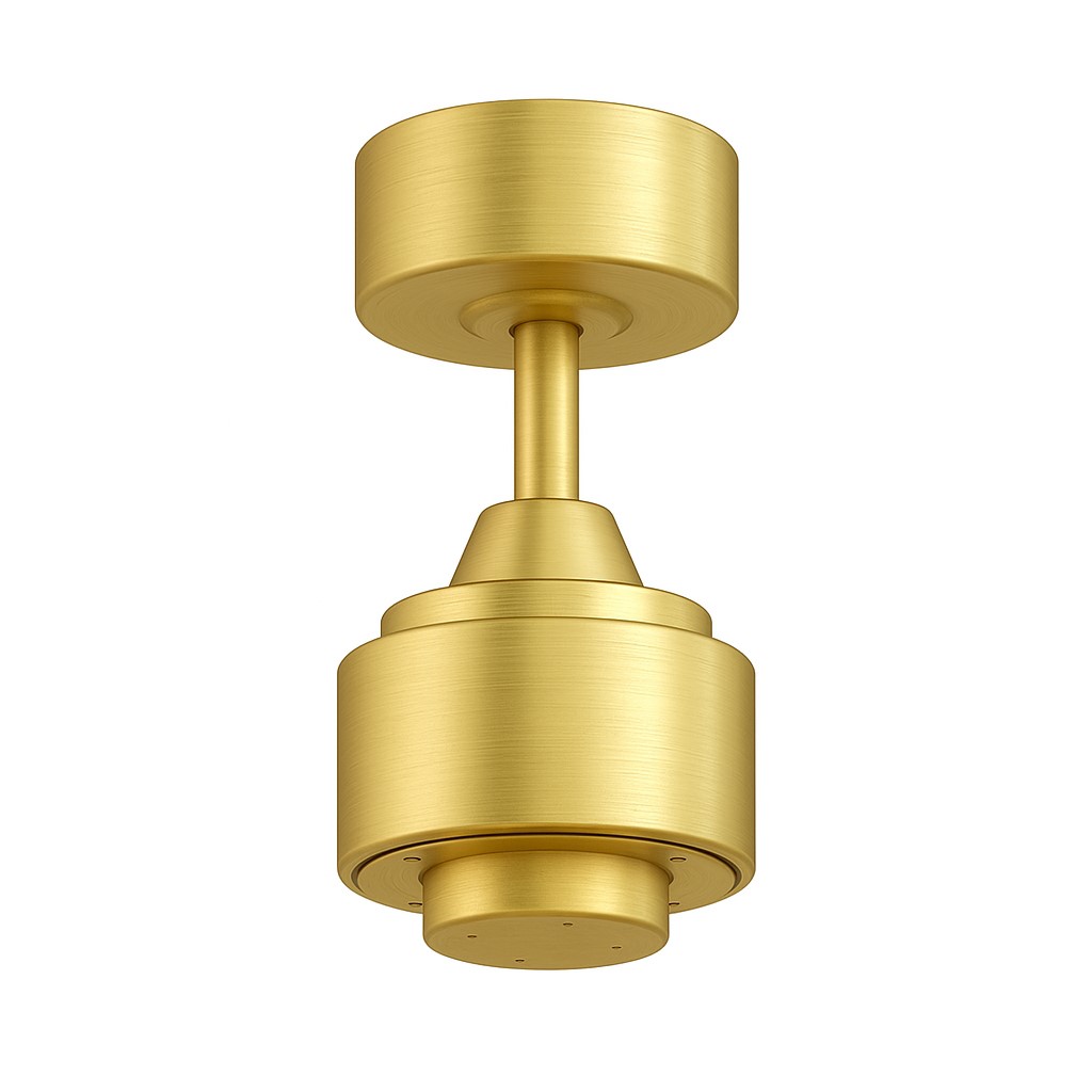 TriAire Custom Indoor/Outdoor Smart Ceiling Fan DC Motor- Brushed Satin Brass
