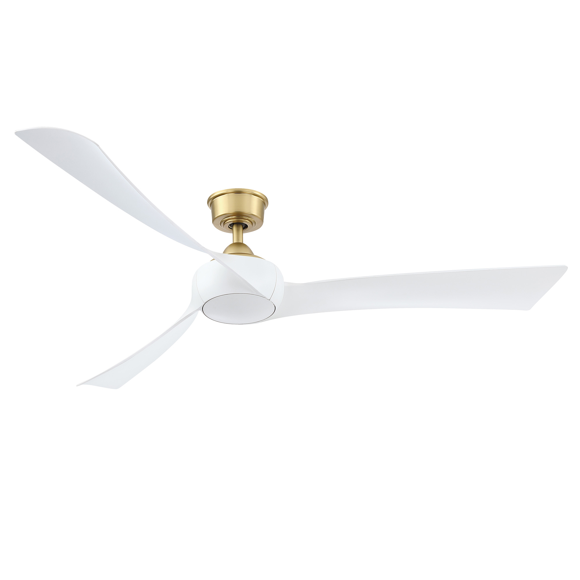 Wrap Custom Indoor/Outdoor Smart Ceiling Fan DC Motor- Brushed Satin Brass