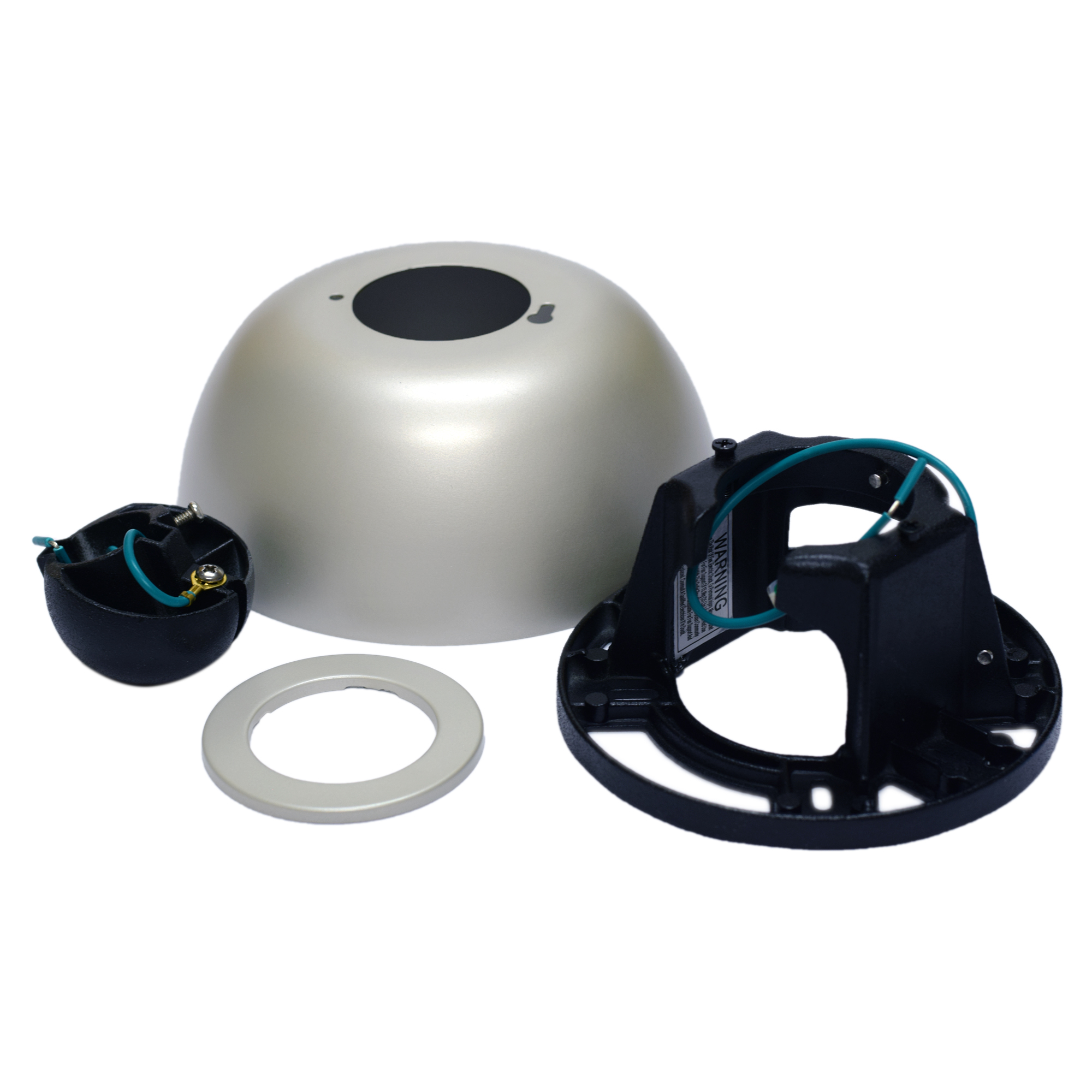Ceiling Fan Sloped Ceiling Kit - 1-inch - Silver - Wet Rated