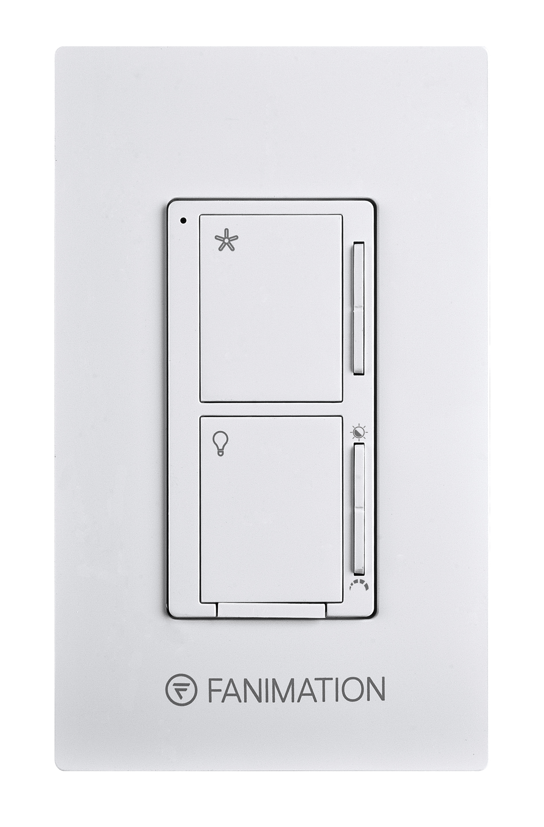 Ceiling Fan Wall Control - 3 Speed AC Motor with CCT Select - White
