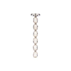 Seduction 6 Light LED 3000K/3500K/4000K 120V-277V Mini Pendant in Aged Brass with Clear Radiance Crystal