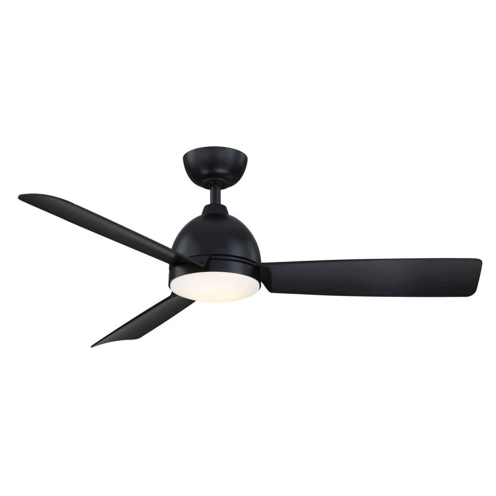 Starboard L 52 inch Indoor/Outdoor Marine Grade Ceiling fan with LED CCT Select Light Kit - Black with Black blades