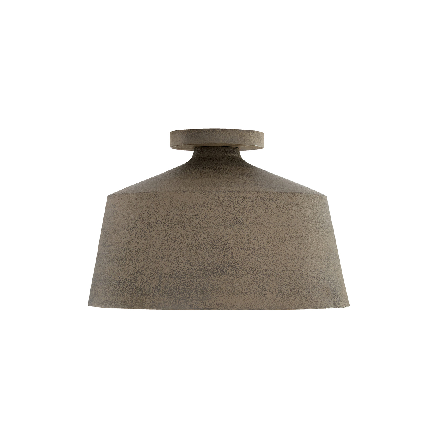 14"W x 9"H Quarry 1-Light Tapered Metal Semi Flush in Clay