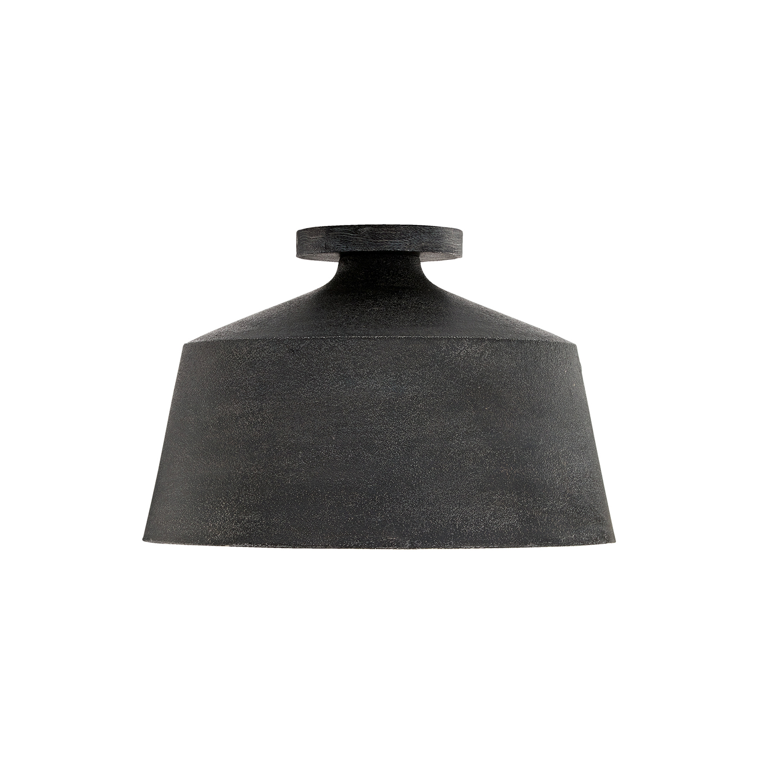 14"W x 9"H Quarry 1-Light Tapered Metal Semi Flush in Quarry