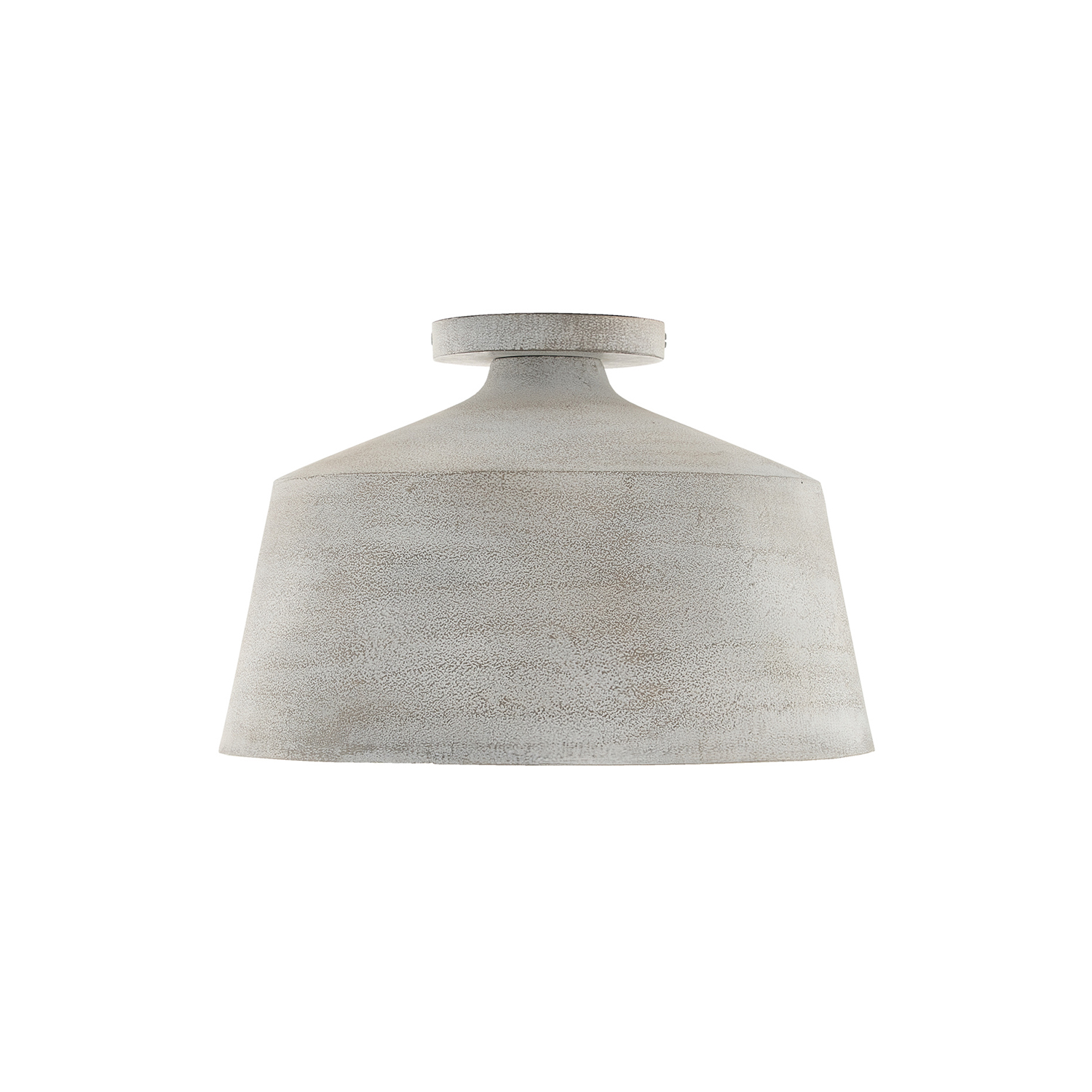 14"W x 9"H Quarry 1-Light Tapered Metal Semi Flush in Stucco
