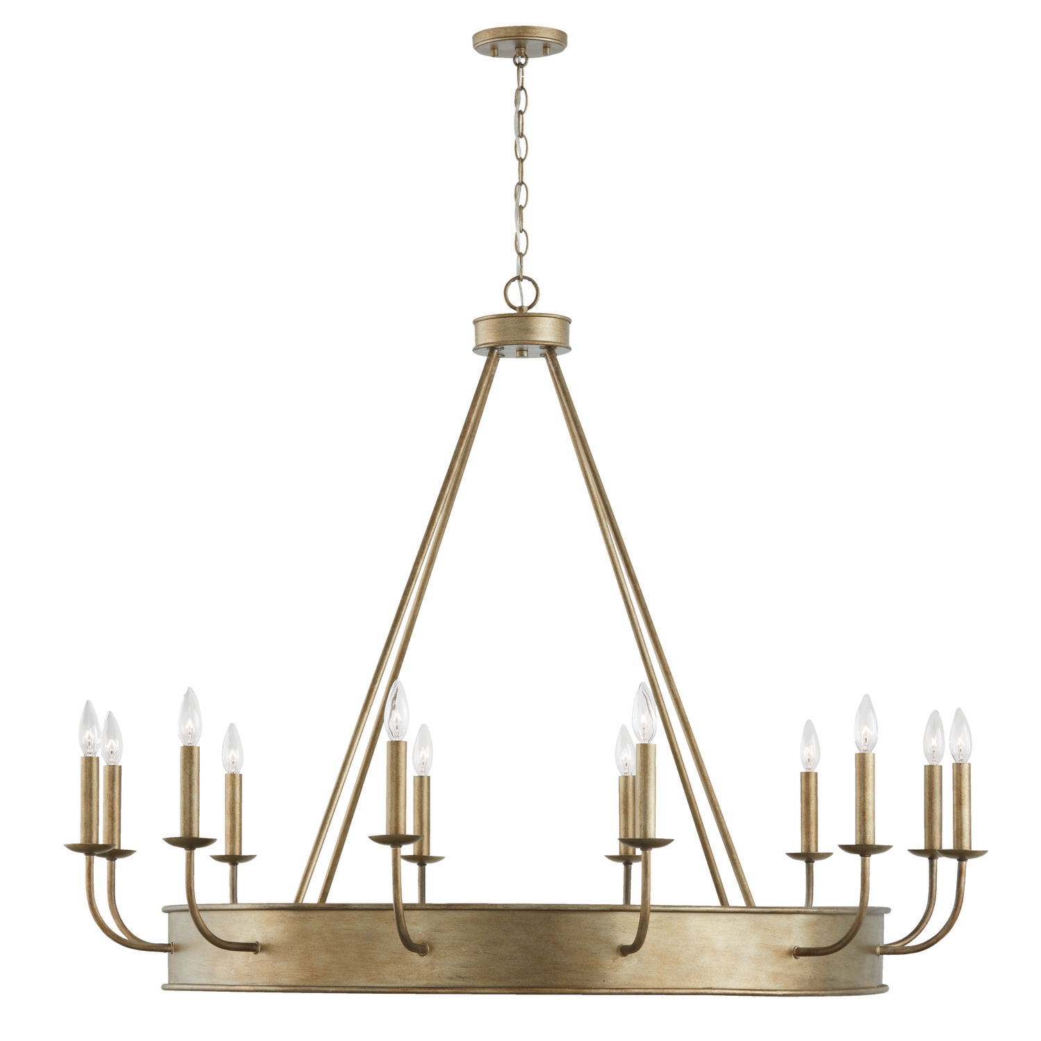 49.5"W x 38.5"H 12-Light Chandelier in Mystic Luster