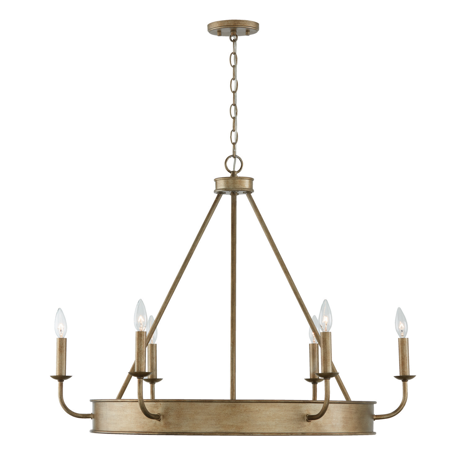 36"W x 27.5"H 6-Light Chandelier in Mystic Luster