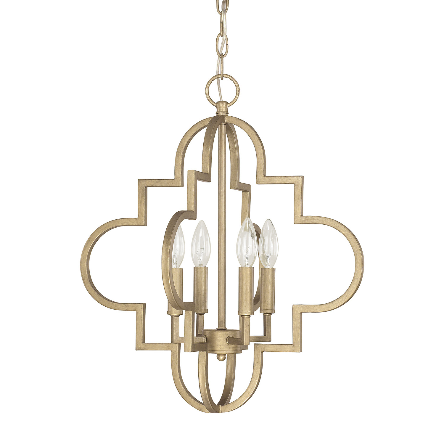 18" W x 20" H 4-Light Pendant in Brushed Gold